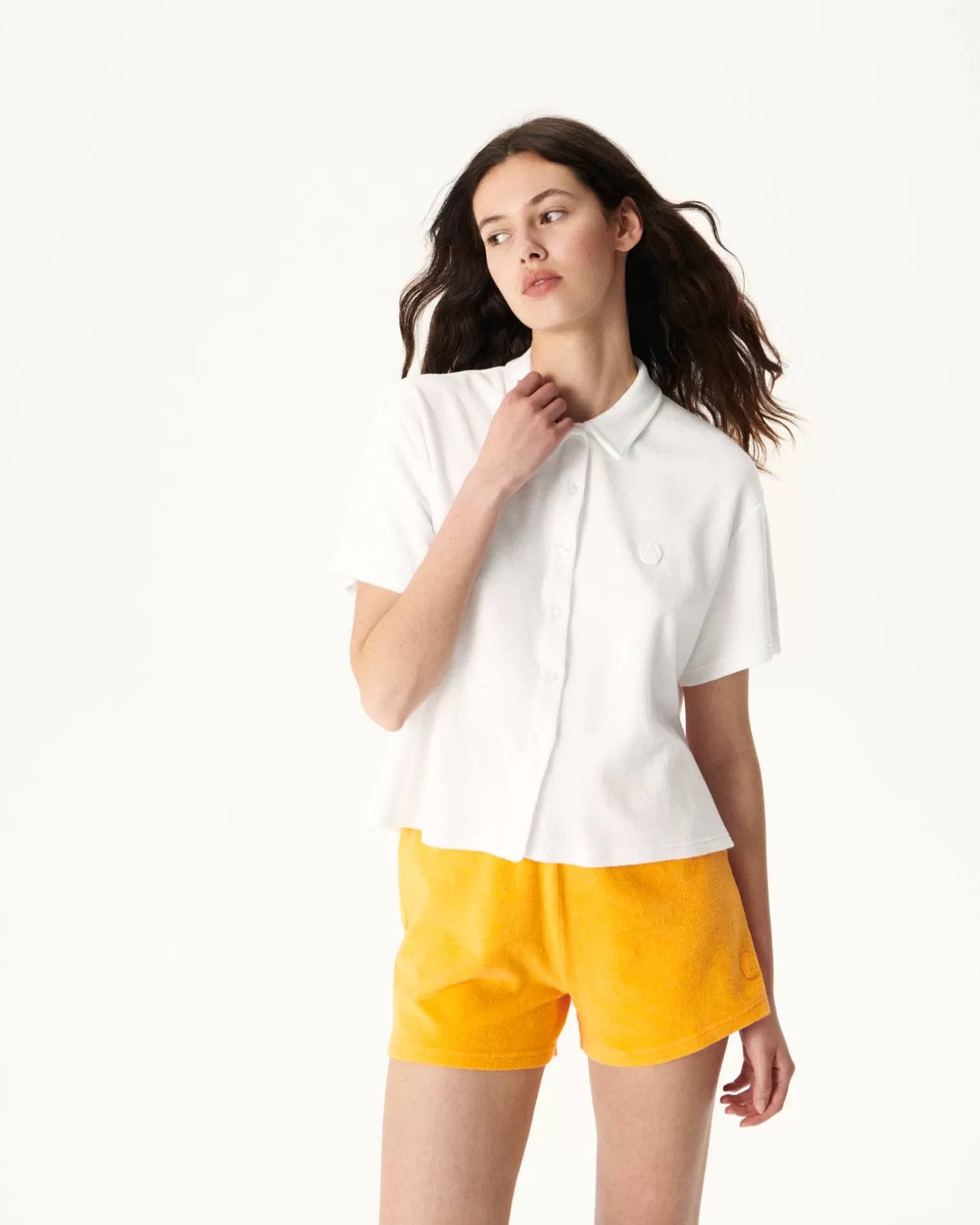 Vêtements*JOTT Chemise Courte Eponge Blanc Nova 901 Blanc