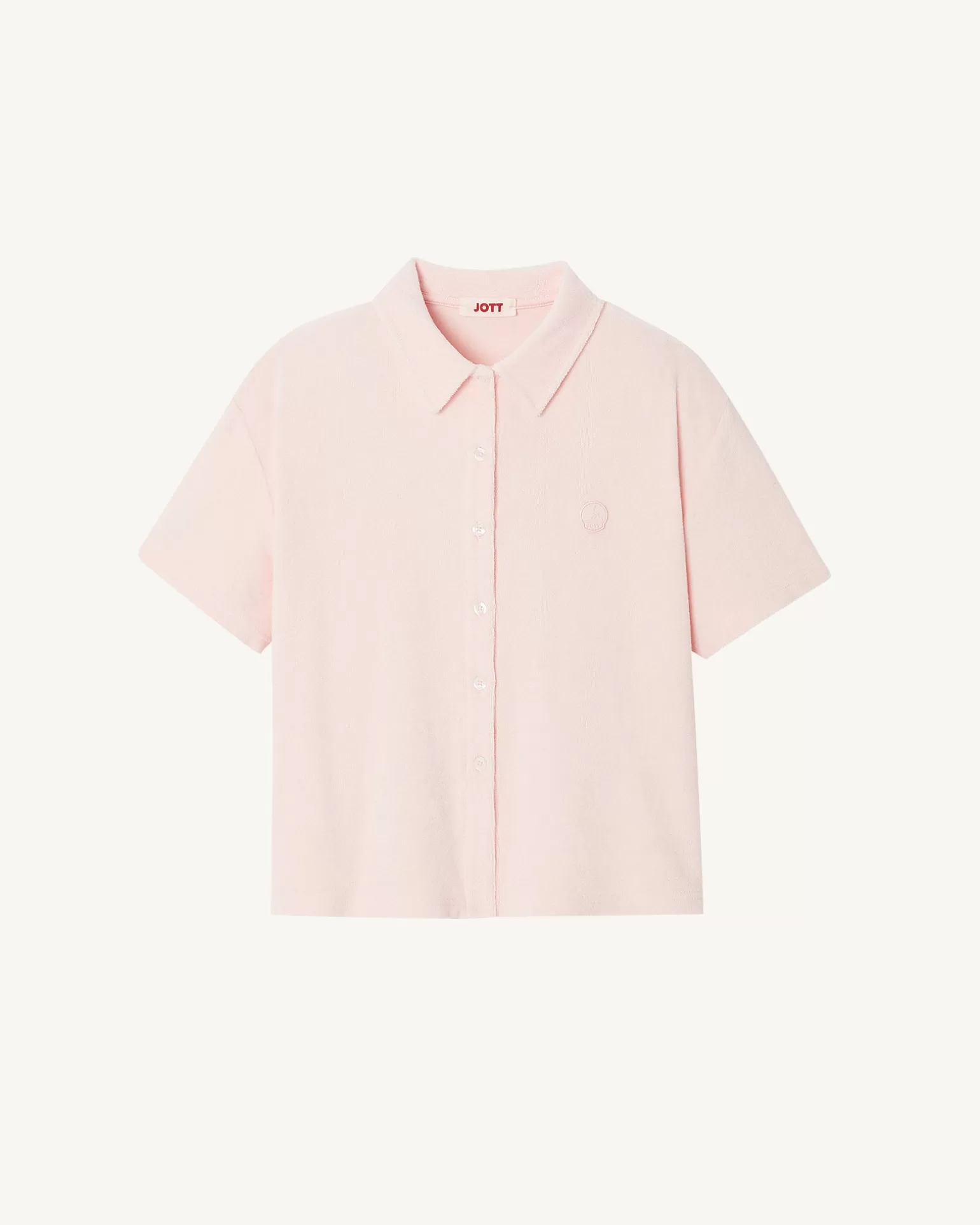 Vêtements*JOTT Chemise Courte Eponge Rose Clair Nova 463 Soft Pink
