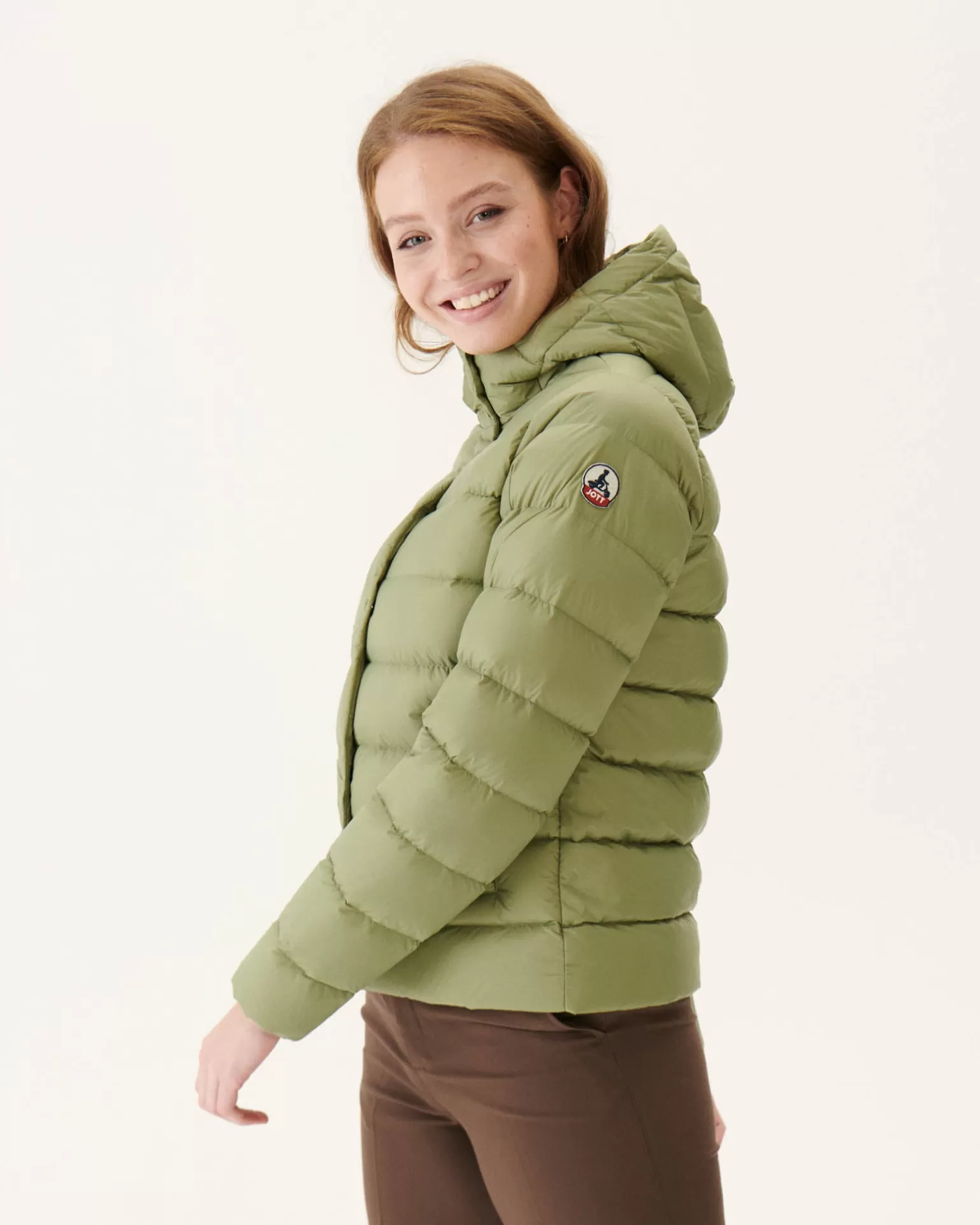 Doudounes & Vestes*JOTT Doudoune Droite A Capuche Kaki Clair Jane 247 Bush