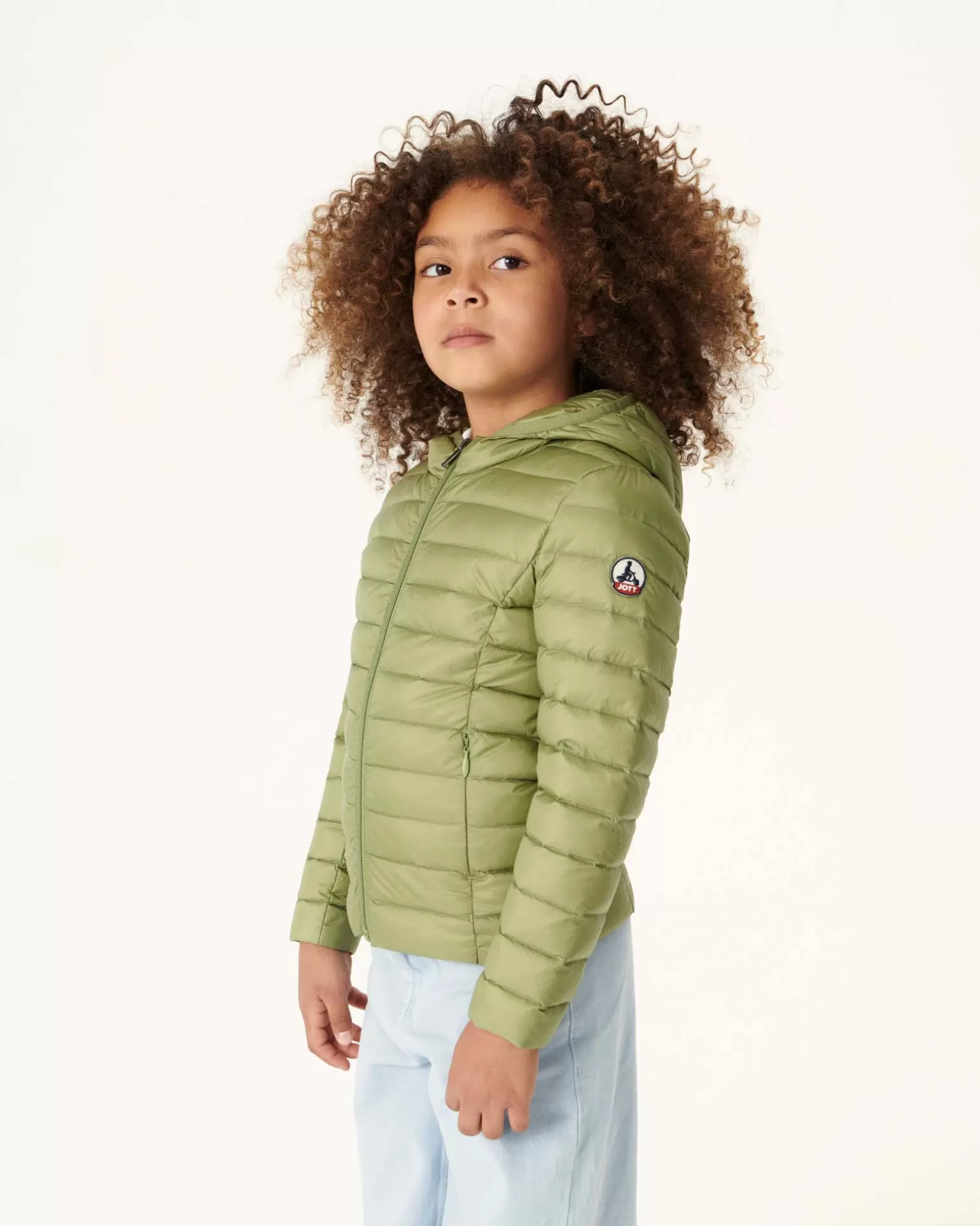 Doudounes*JOTT Doudoune Legere A Capuche Enfant Kaki Clair Carla 247 Bush