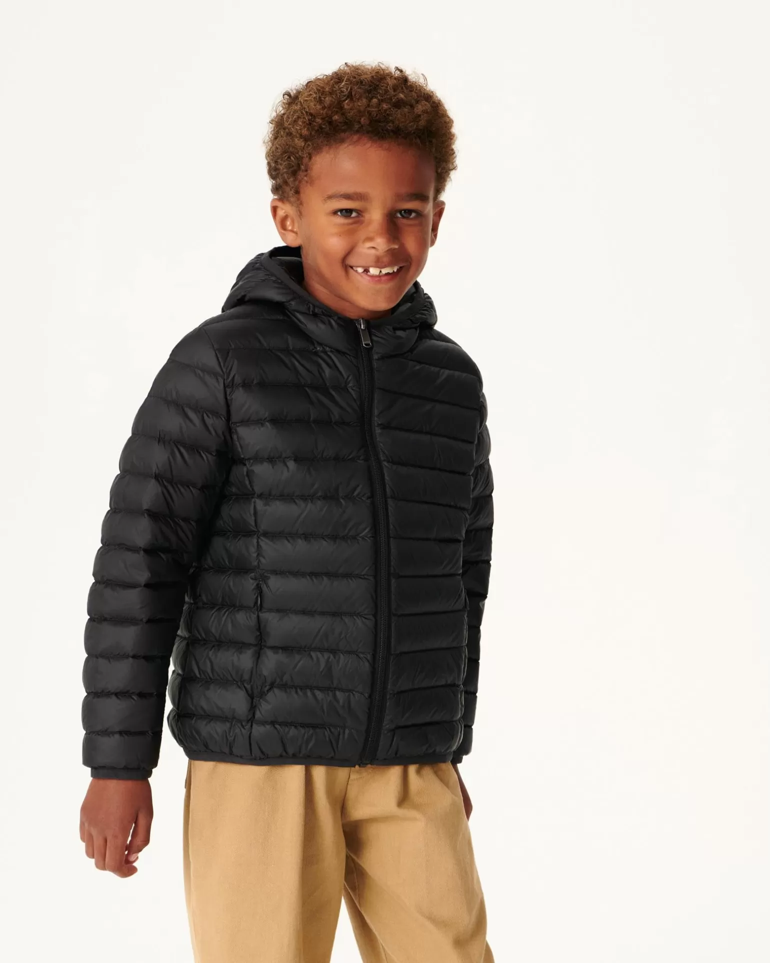 Doudounes*JOTT Doudoune Legere A Capuche Enfant Noir Hugo 999 Noir