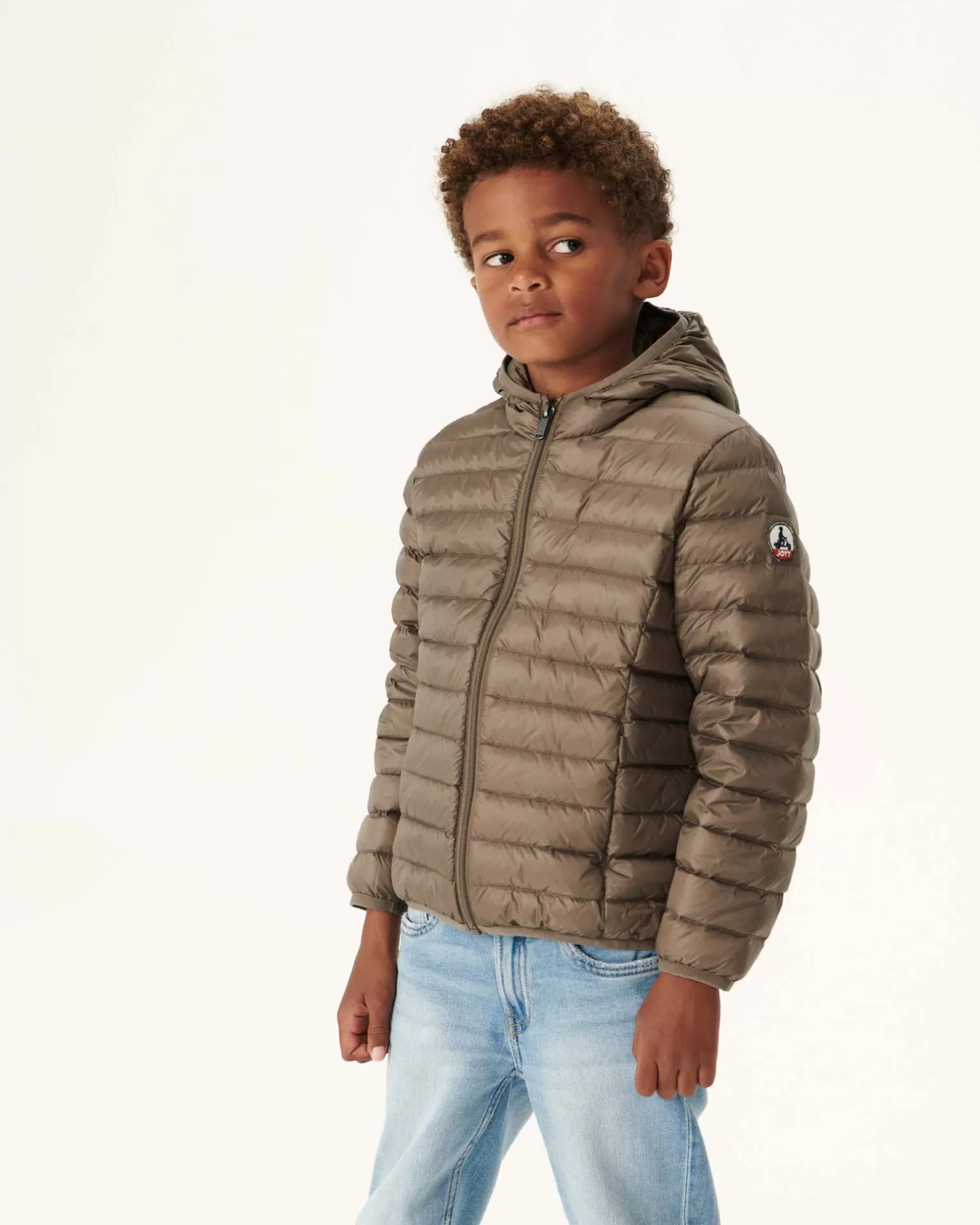 Doudounes*JOTT Doudoune Legere A Capuche Enfant Taupe Hugo 808 Taupe