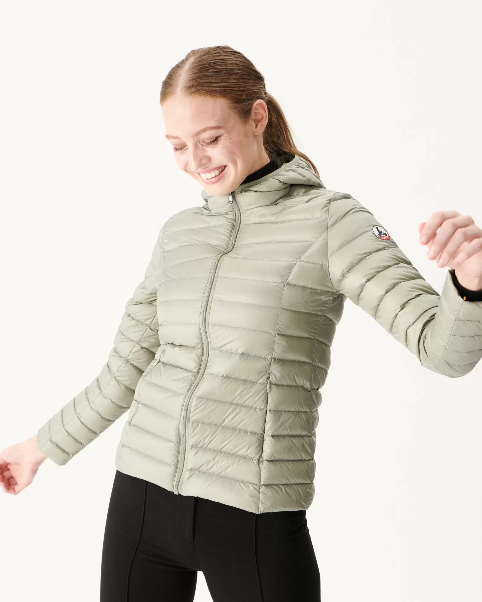Doudounes & Vestes*JOTT Doudoune Legere A Capuche Sauge Cloe 826 Sauge