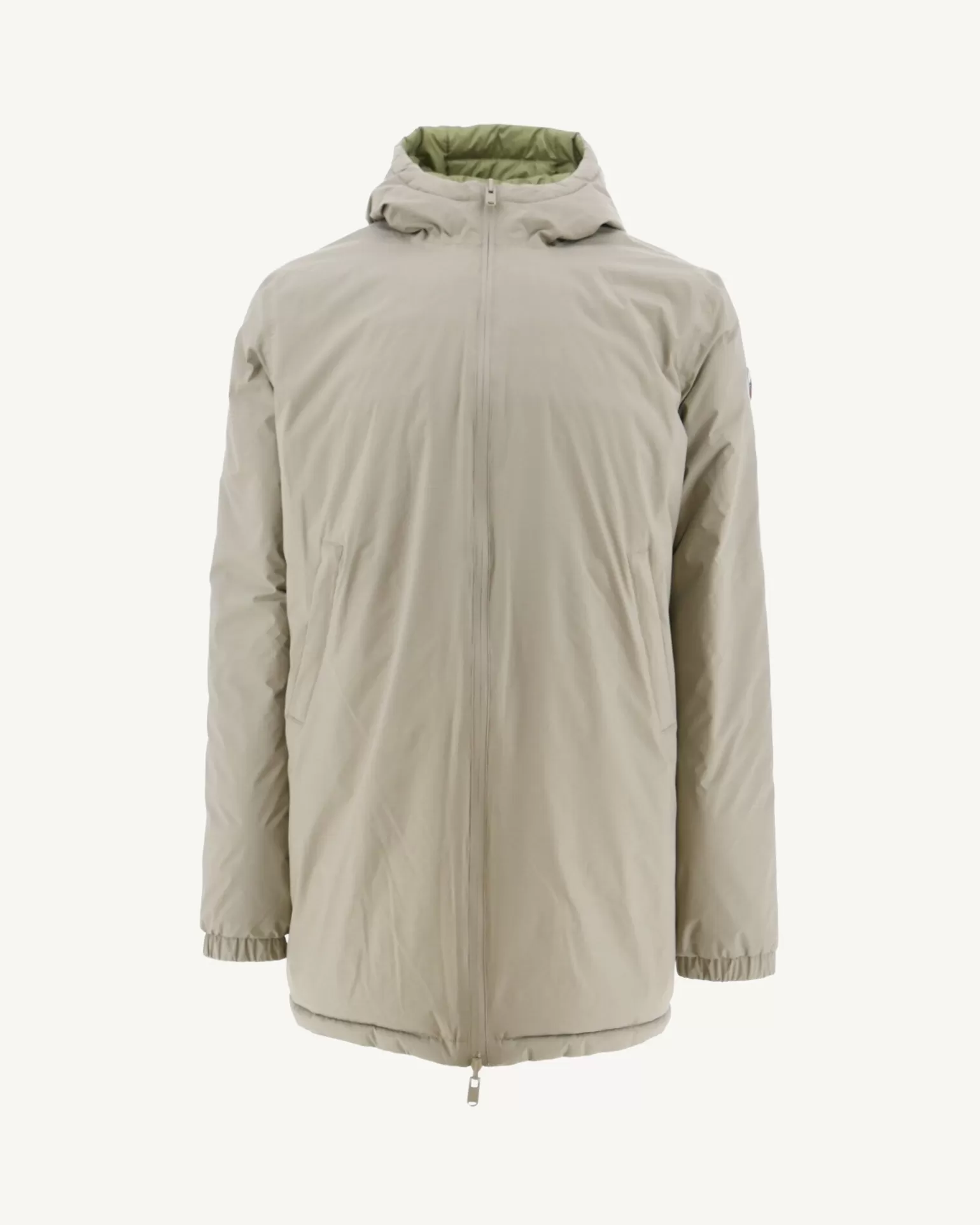 Doudounes & Vestes*JOTT Doudoune Longue Reversible A Capuche Beige/Kaki Clair Amsterdam 8040 Beige / Bush