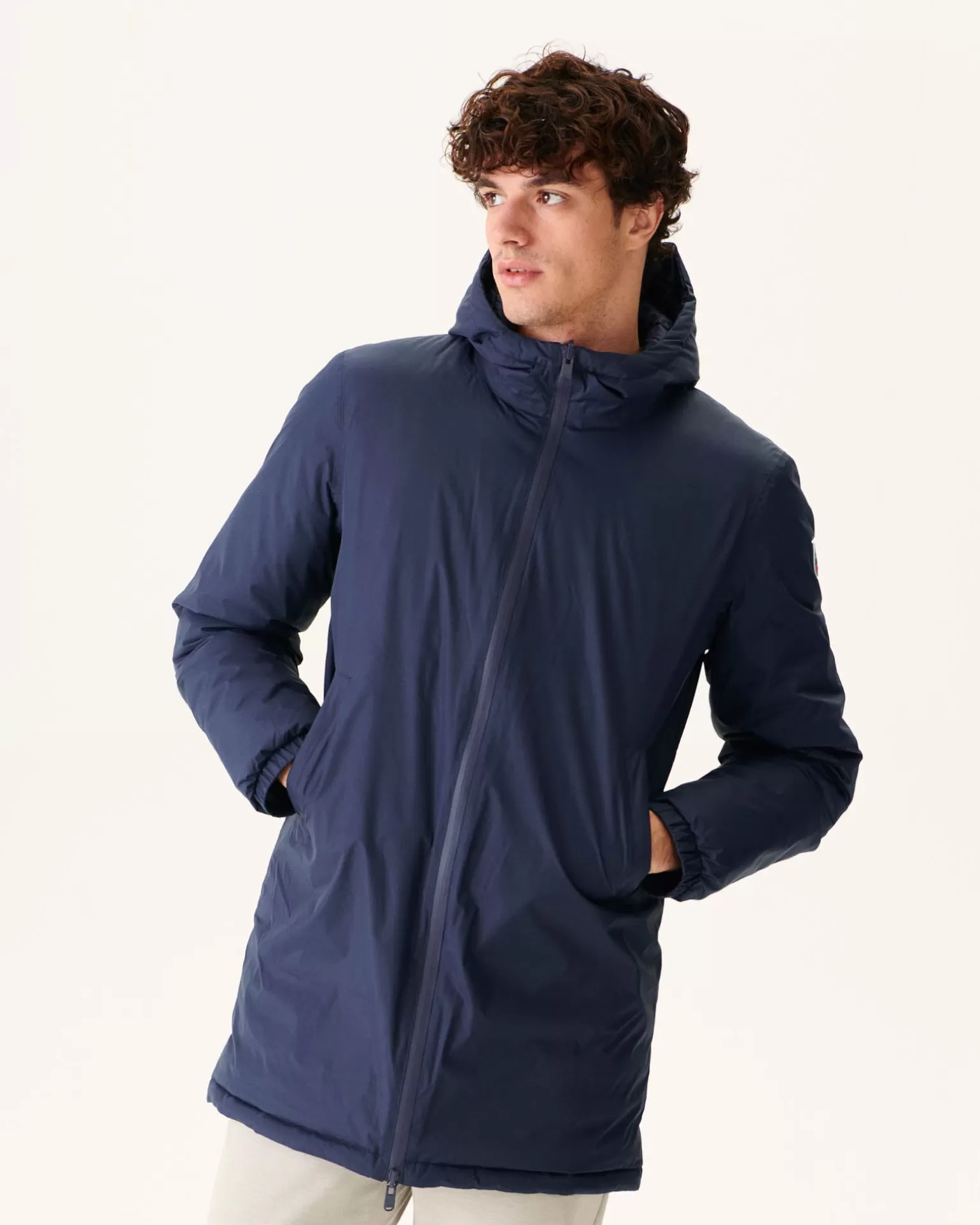 Doudounes & Vestes*JOTT Doudoune Longue Reversible A Capuche Marine Amsterdam 104 Marine
