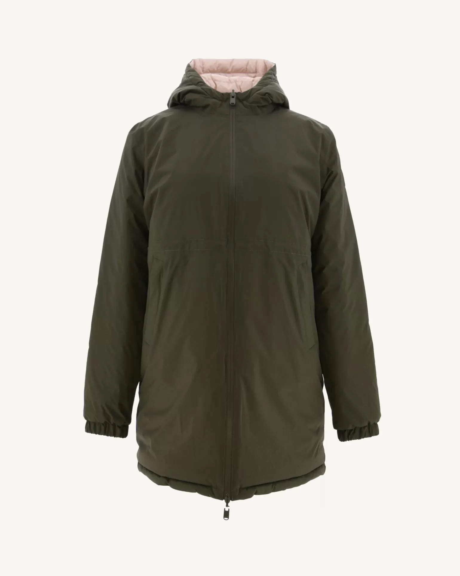 Doudounes & Vestes*JOTT Doudoune Longue Reversible Army/Rose Clair Roma 2552 Army / Soft Pink