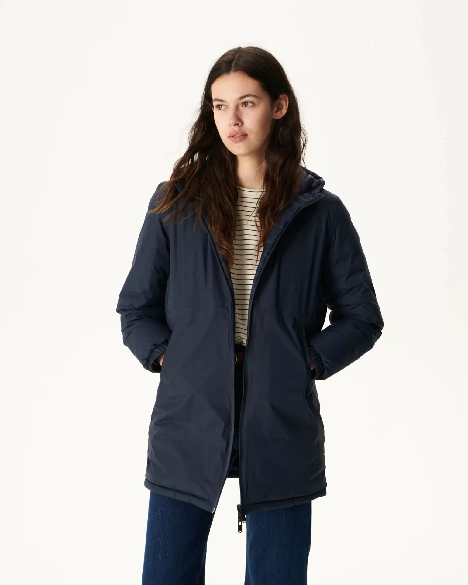 Doudounes & Vestes*JOTT Doudoune Longue Reversible Marine Roma 104 Marine