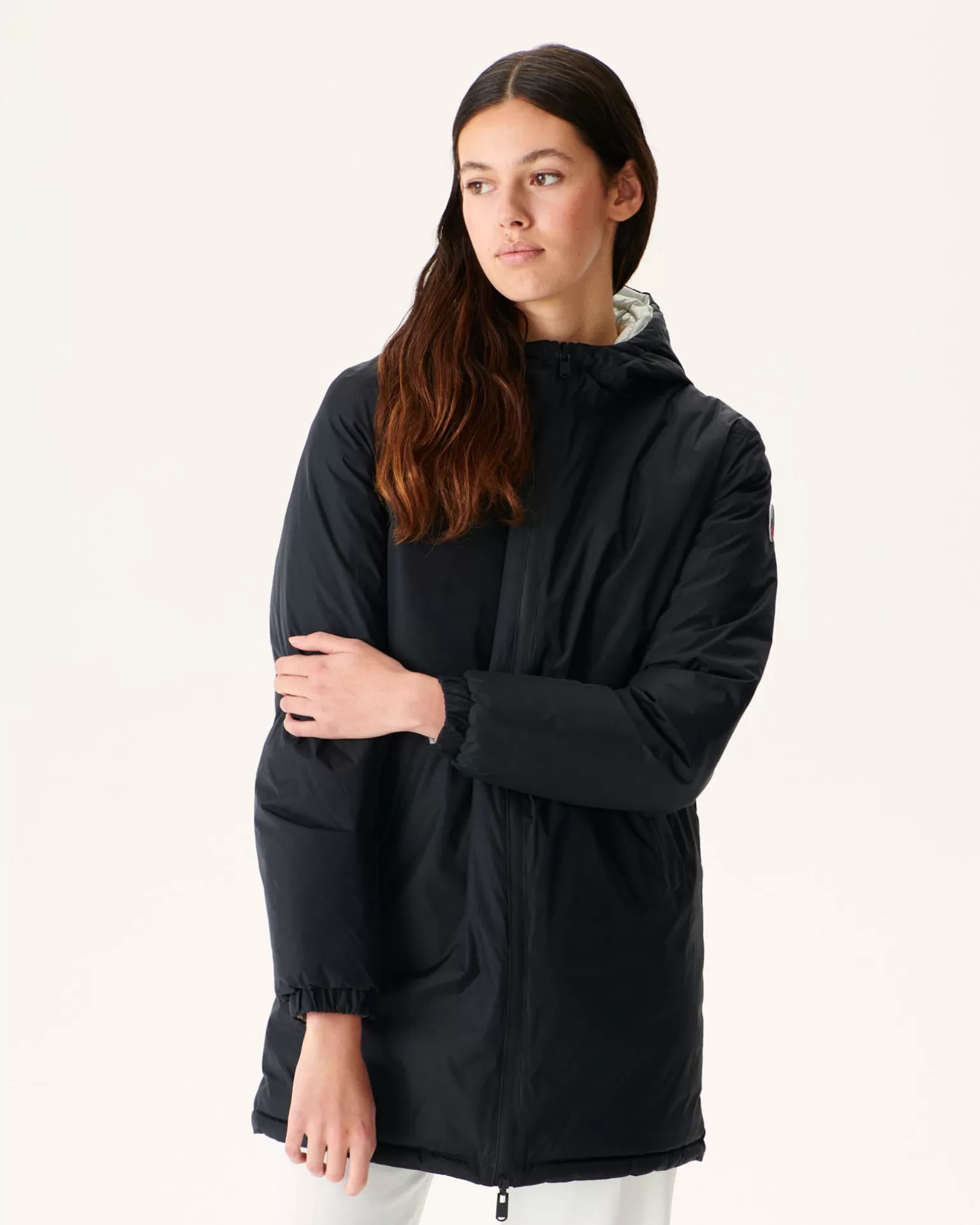 Doudounes & Vestes*JOTT Doudoune Longue Reversible Noir/Gris Clair Roma 9902 Black / Soft Grey