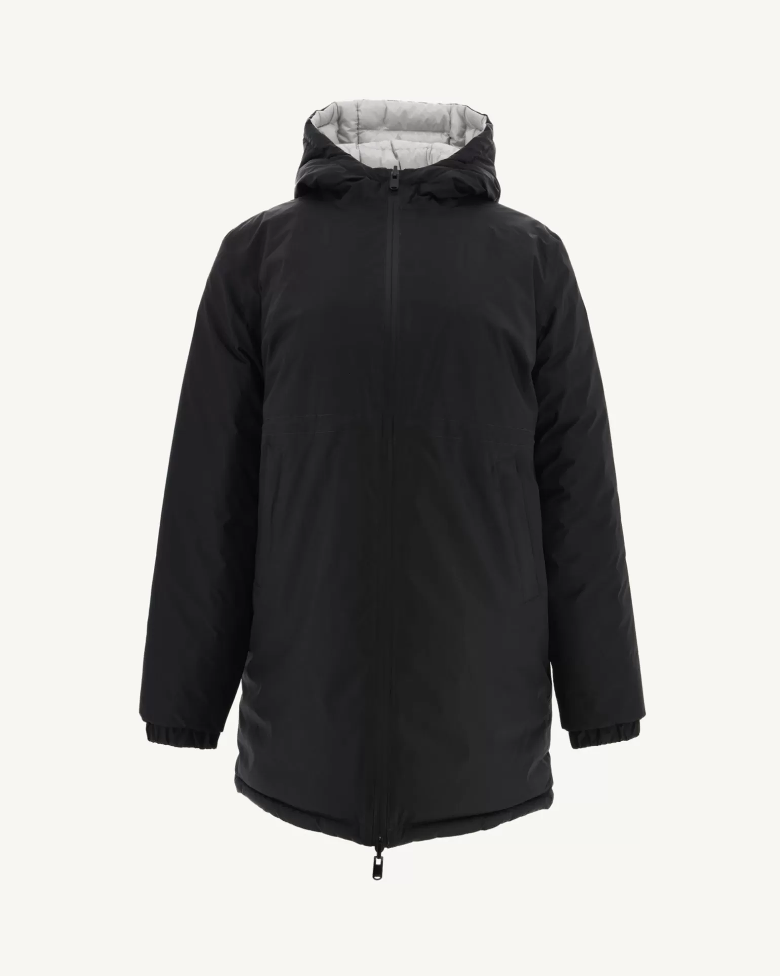 Doudounes & Vestes*JOTT Doudoune Longue Reversible Noir/Gris Clair Roma 9902 Black / Soft Grey