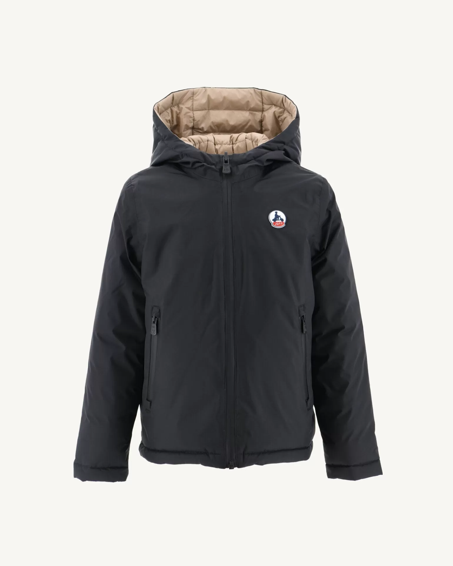 Doudounes*JOTT Doudoune Reversible A Capuche Enfant Noir/Beige Zurich 988 Noir/Beige