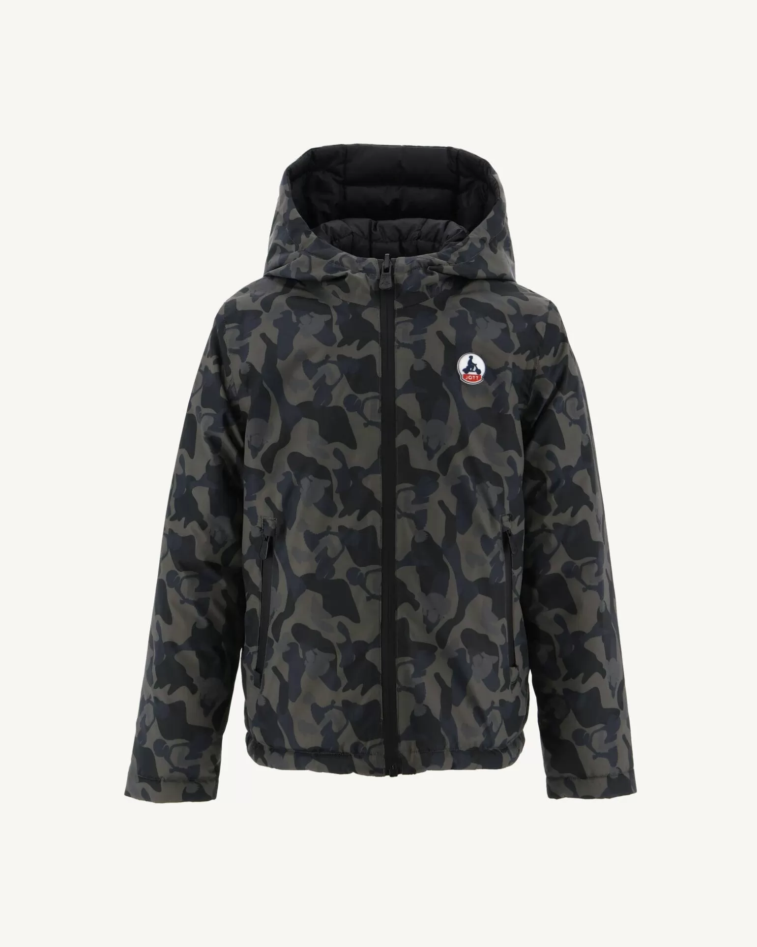 Doudounes*JOTT Doudoune Reversible A Capuche Enfant Print Militaire/Noir Zurich 278 Print Militaire/Noir