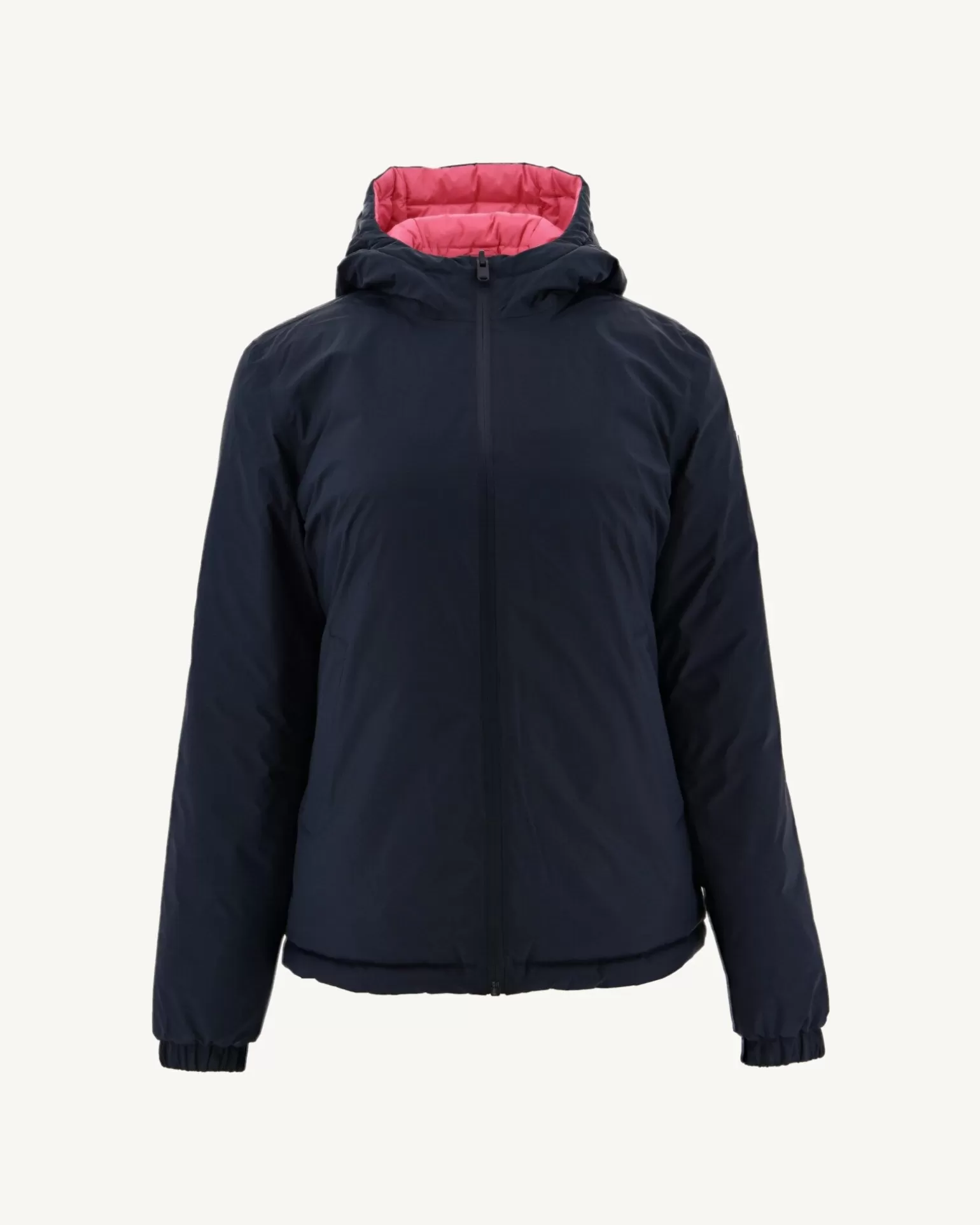 Doudounes & Vestes*JOTT Doudoune Reversible A Capuche Marine/Rose Intense Vienne 1043 Navy / Wild Rose