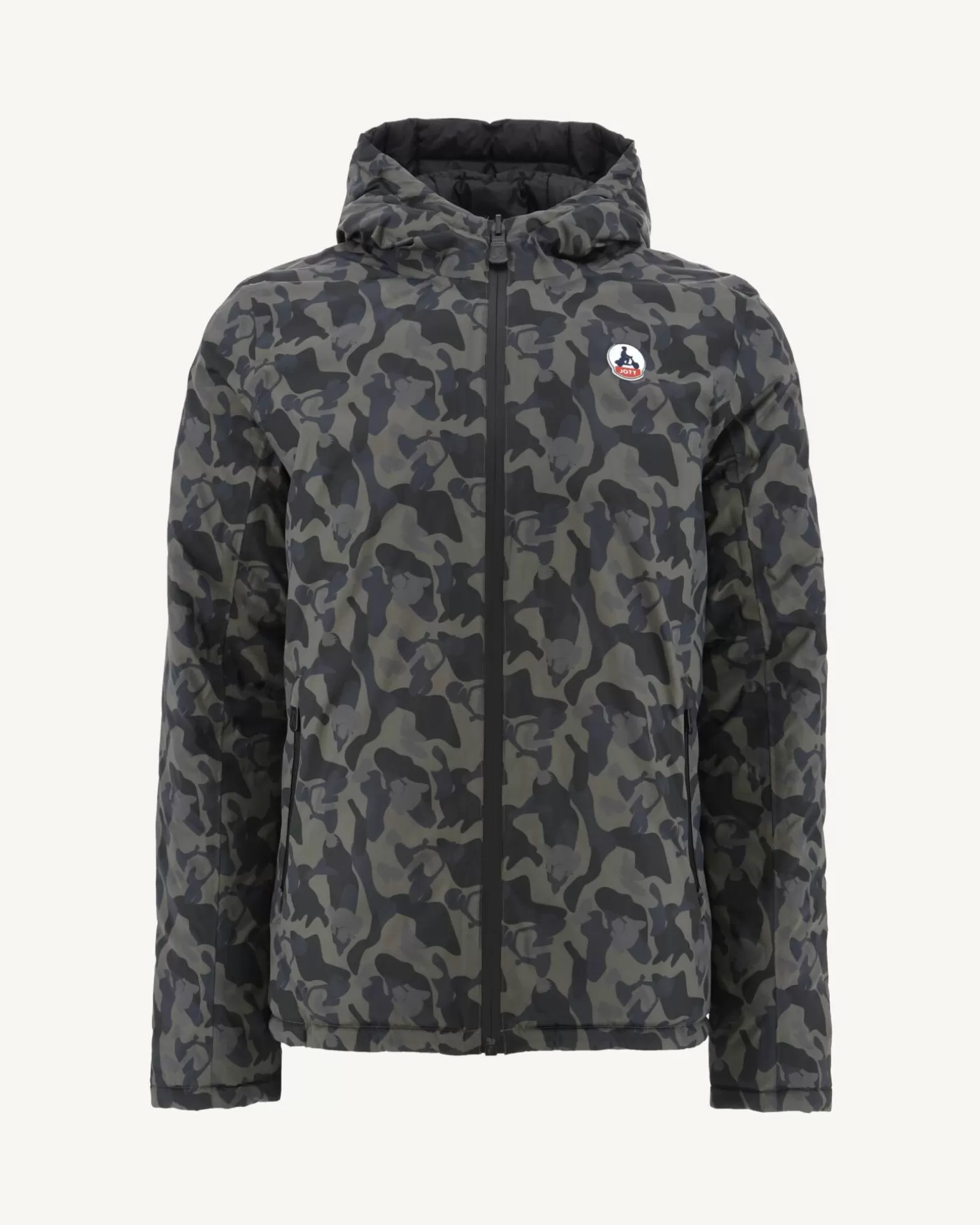 Doudounes & Vestes*JOTT Doudoune Reversible A Capuche Print Militaire/Noir Bergen 278 Print Militaire/Noir