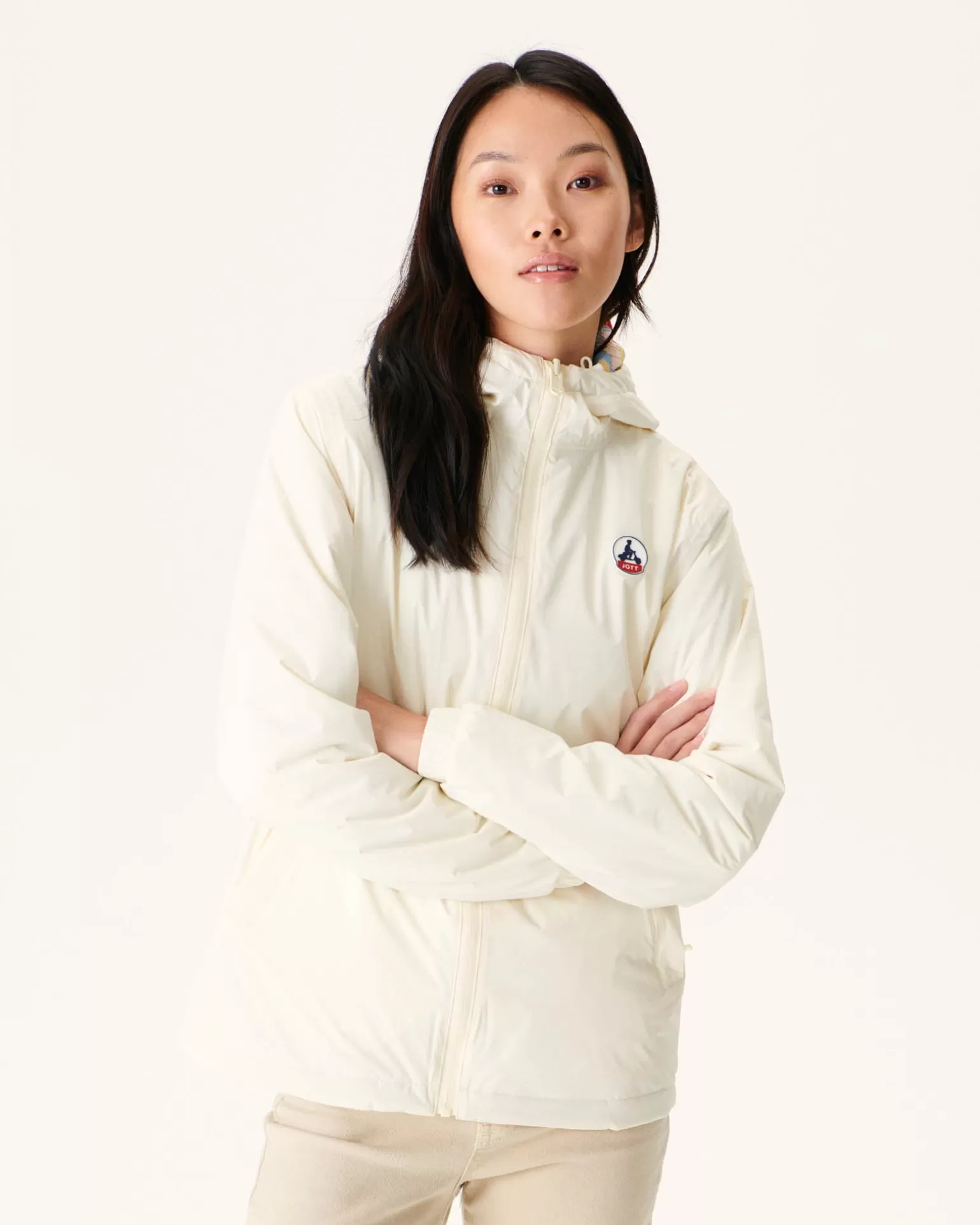 Doudounes & Vestes*JOTT Doudoune Reversible A Capuche Ultralight Ecru/Bohemian Bleu Kara 8953 Off-White/Bohemian Blue
