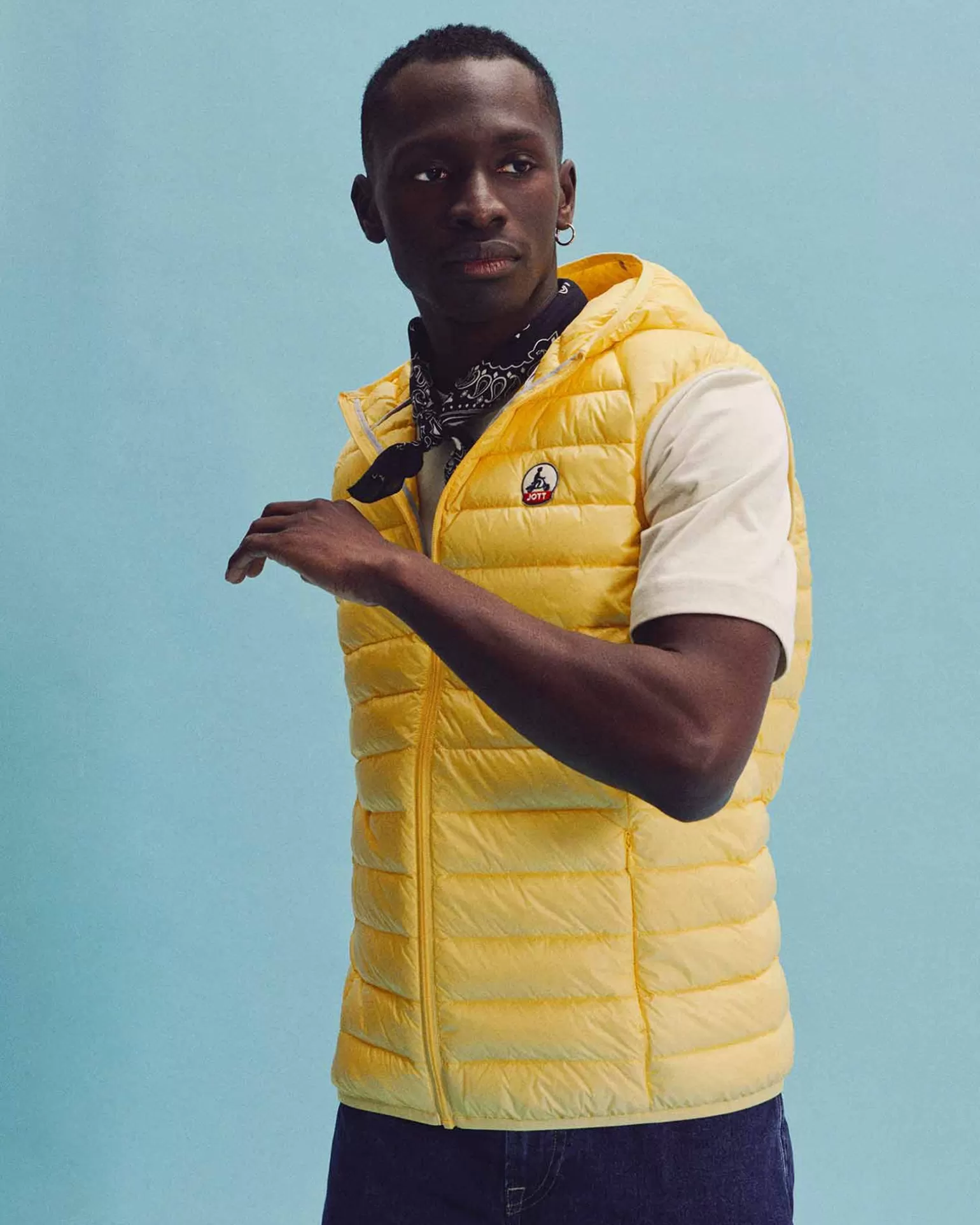 Doudounes & Vestes*JOTT Doudoune Sans Manches A Capuche Jaune Clair Pat 627 Soft Yellow