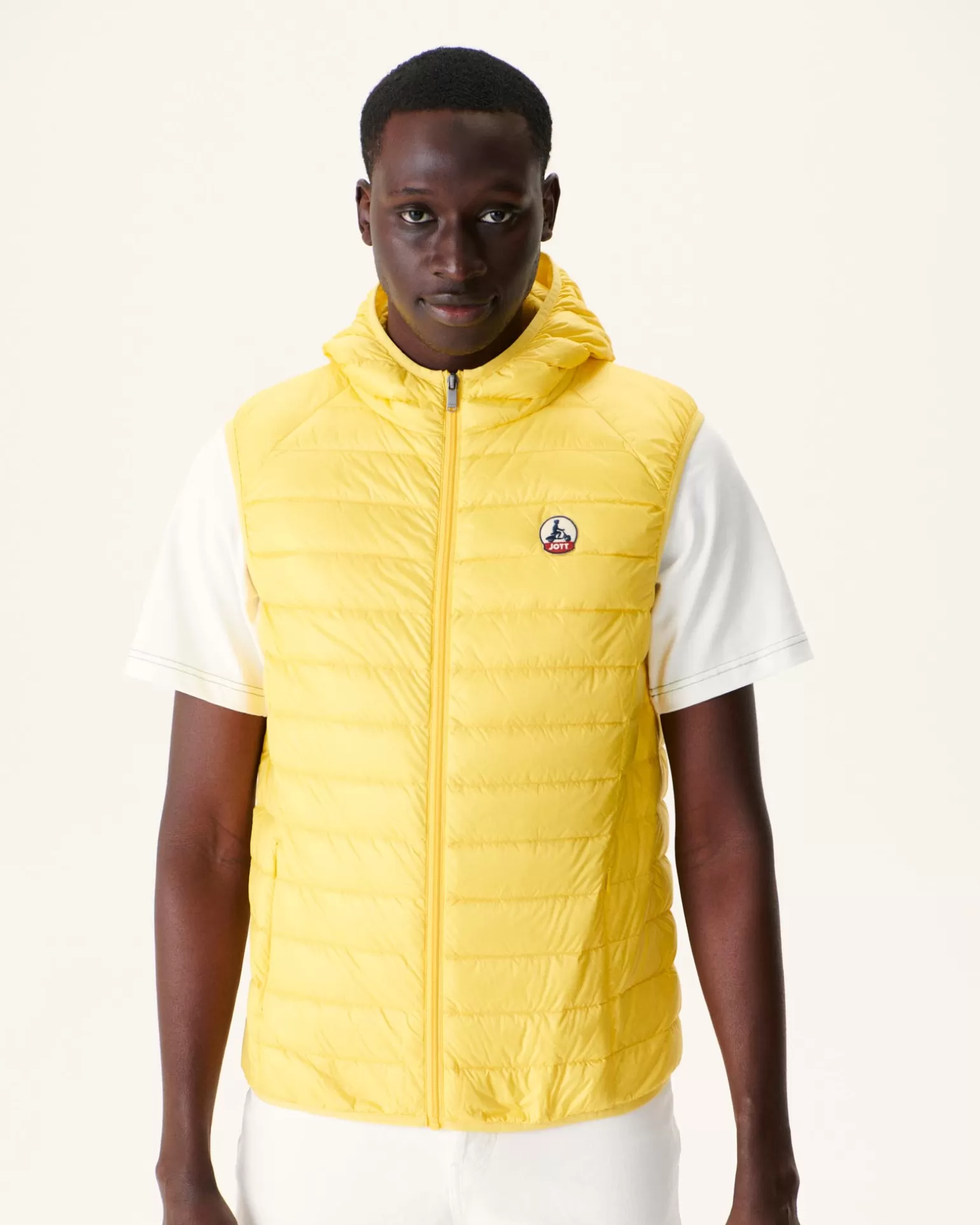 Doudounes & Vestes*JOTT Doudoune Sans Manches A Capuche Jaune Clair Pat 627 Soft Yellow