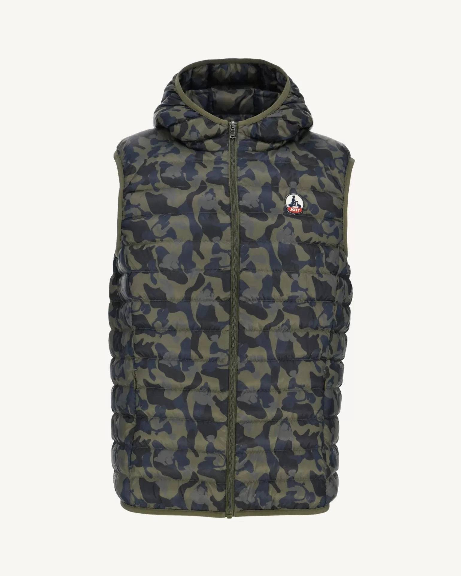 Doudounes & Vestes*JOTT Doudoune Sans Manches A Capuche Print Militaire Pat 277 Print Militaire