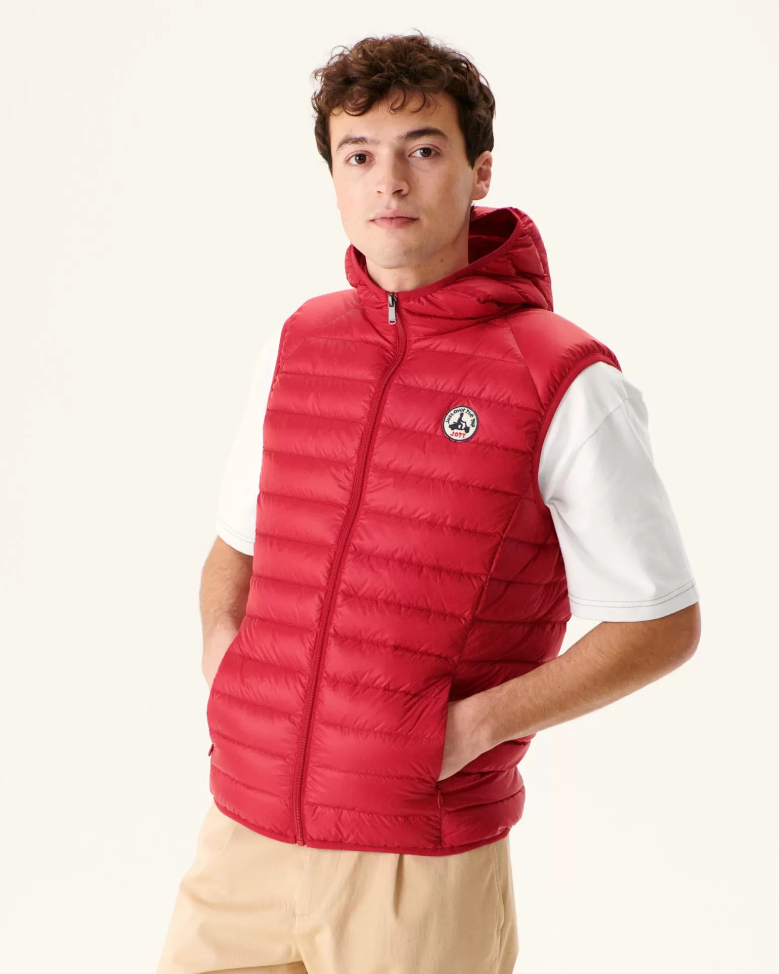 Doudounes & Vestes*JOTT Doudoune Sans Manches A Capuche Rouge Pat 300 Red