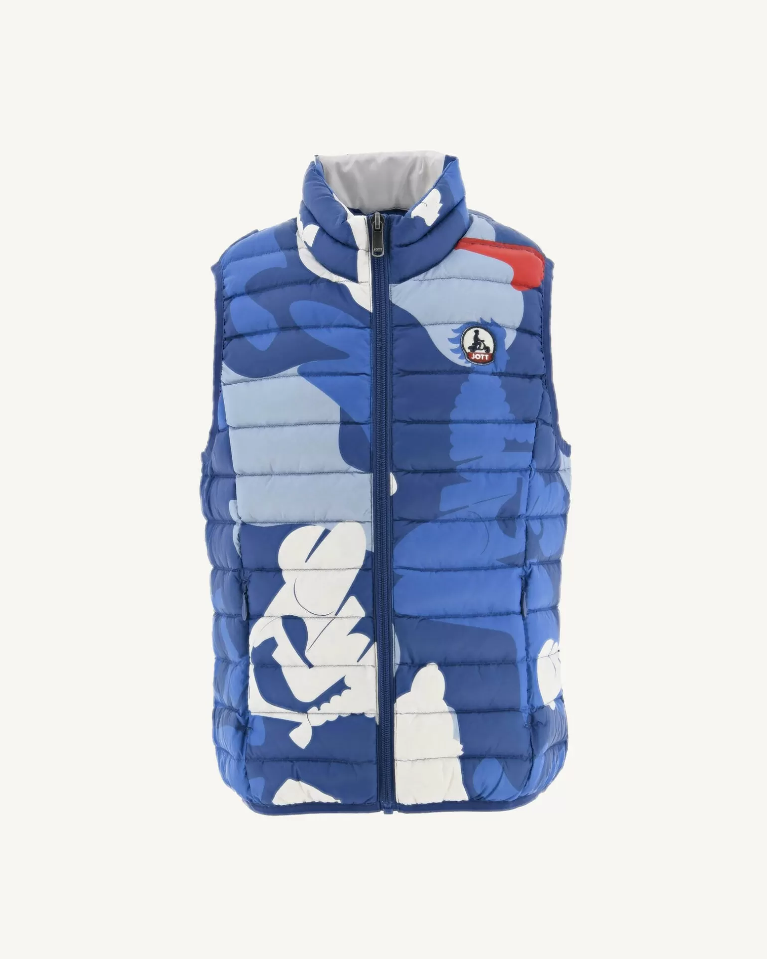 Doudounes*JOTT Doudoune Sans Manches Imprime Camo Dark Denim Enfant Zoe 2430 Camo Dark Denim