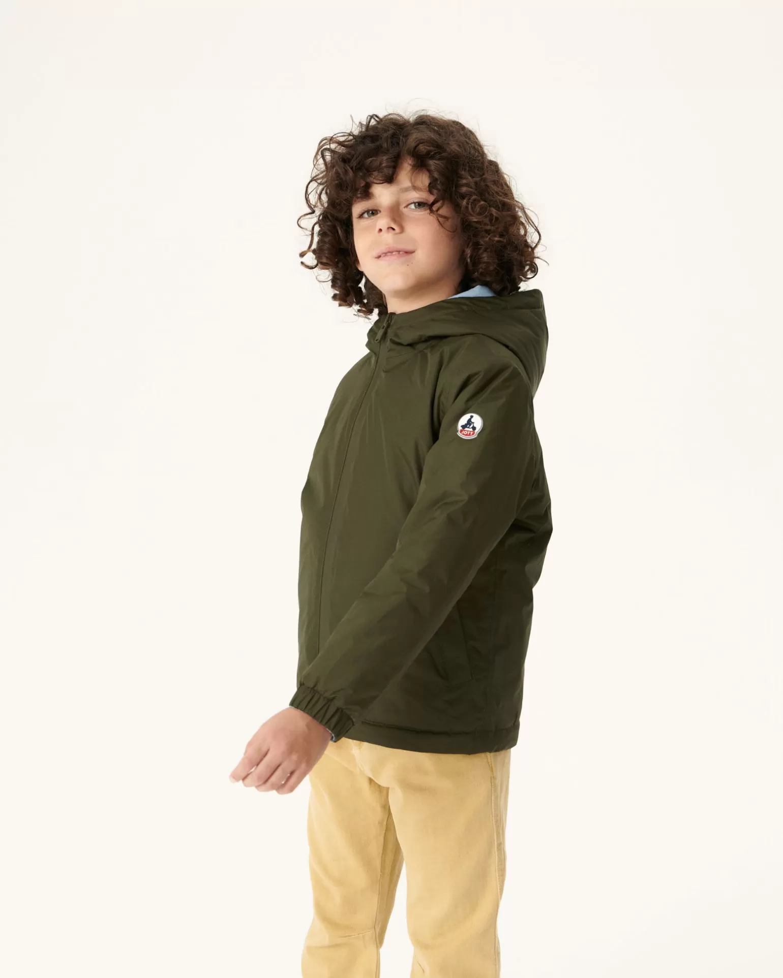 Doudounes*JOTT Doudoune Ultralight Reversible A Capuche Army/Bleu Clair Enfant Rosso 2551 Army / Soft Blue