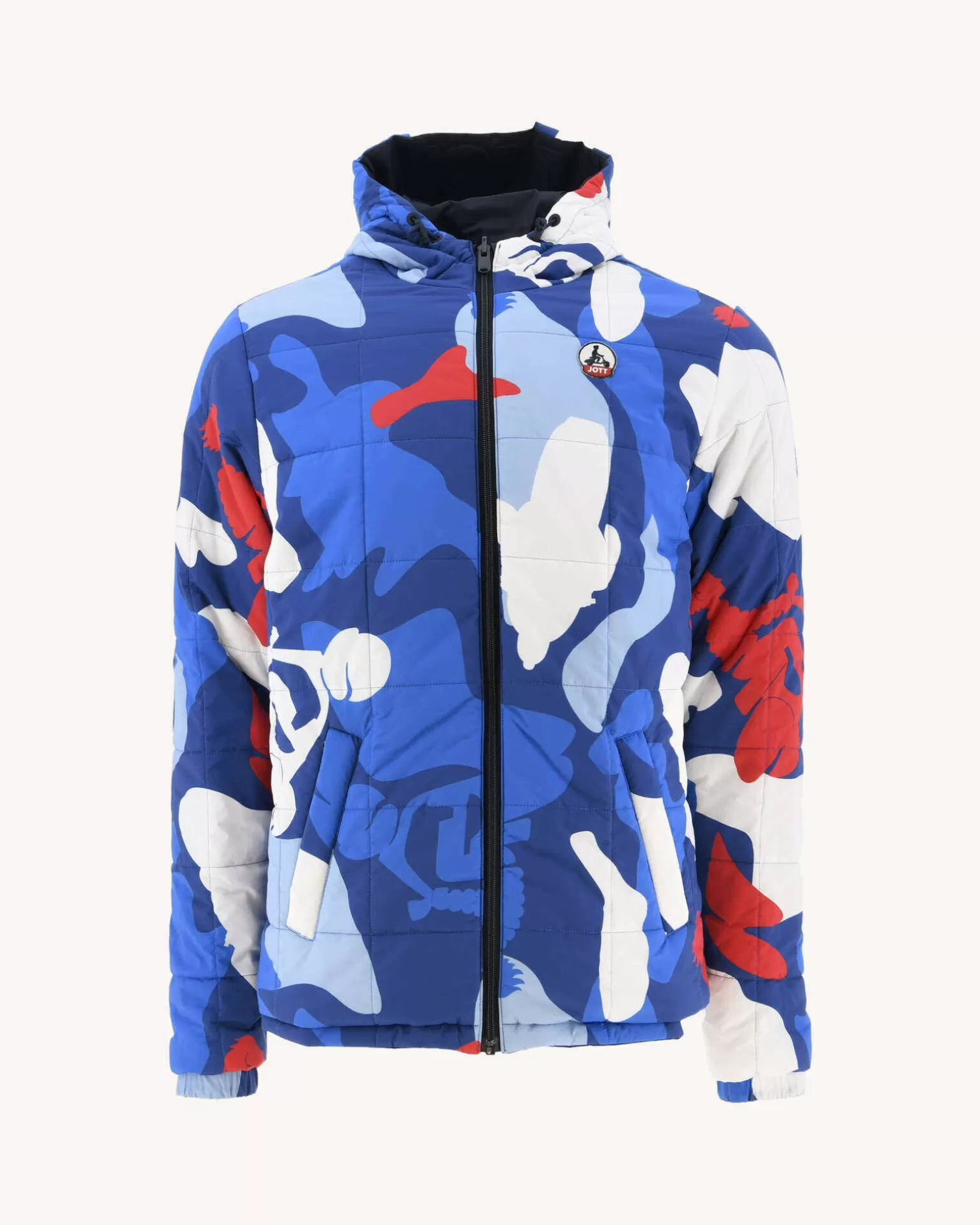 Doudounes & Vestes*JOTT Doudoune Ultralight Reversible A Capuche Marine/Camo Dark Denim Vigo 1044 Navy/Camo Dark Denim