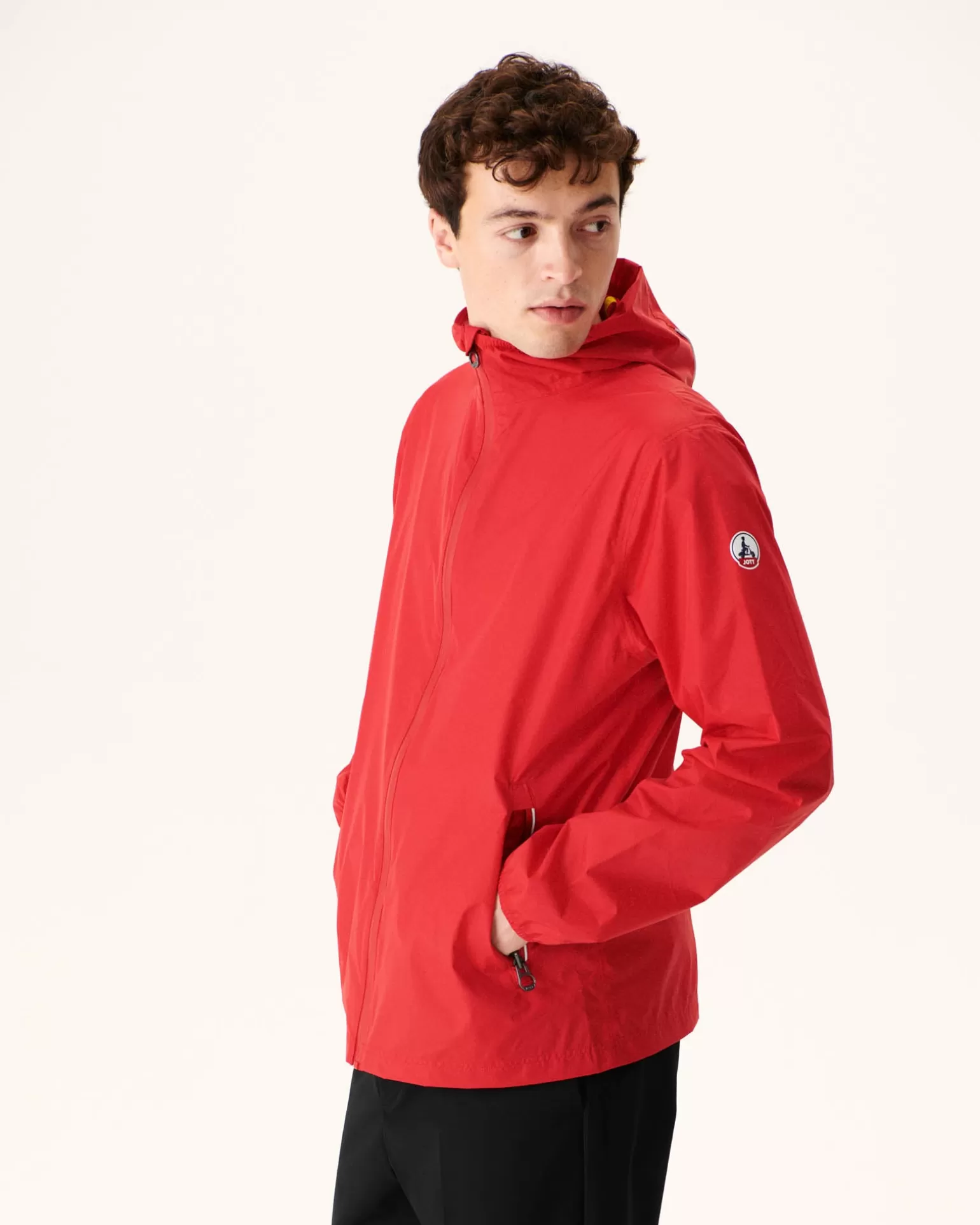 Doudounes & Vestes*JOTT Impermeable A Capuche Paquetable Rouge Vif Manille 318 Fire Red