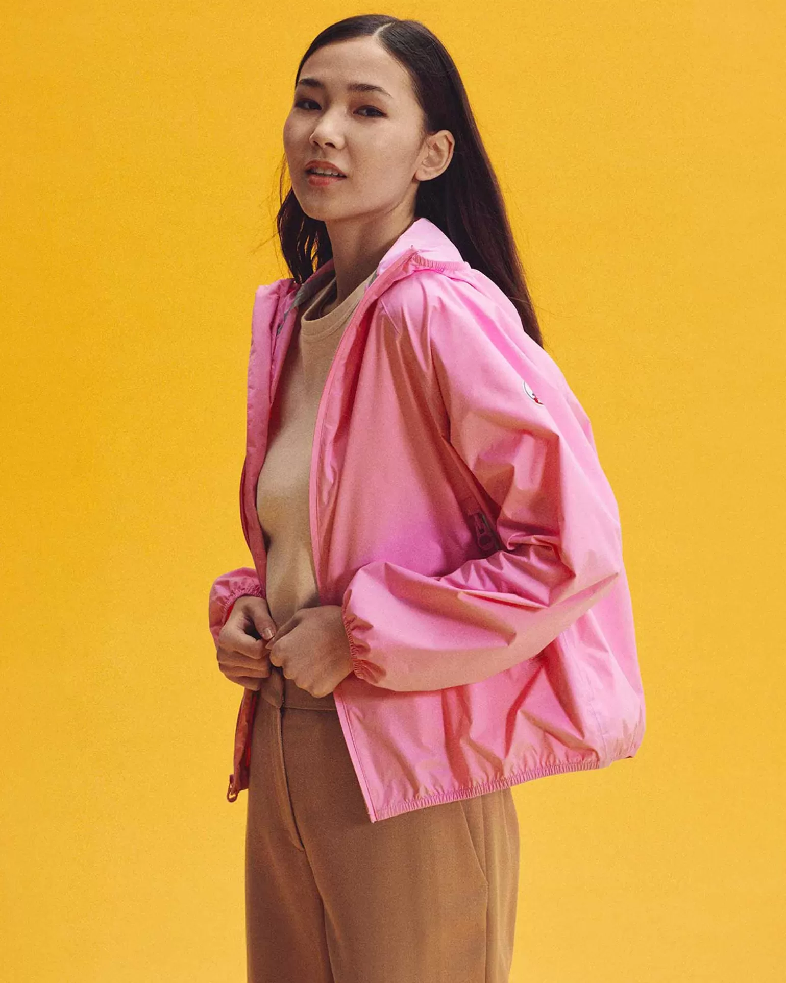 Doudounes & Vestes*JOTT Impermeable Paquetable Rose Intense Singapore 457 Wild Rose
