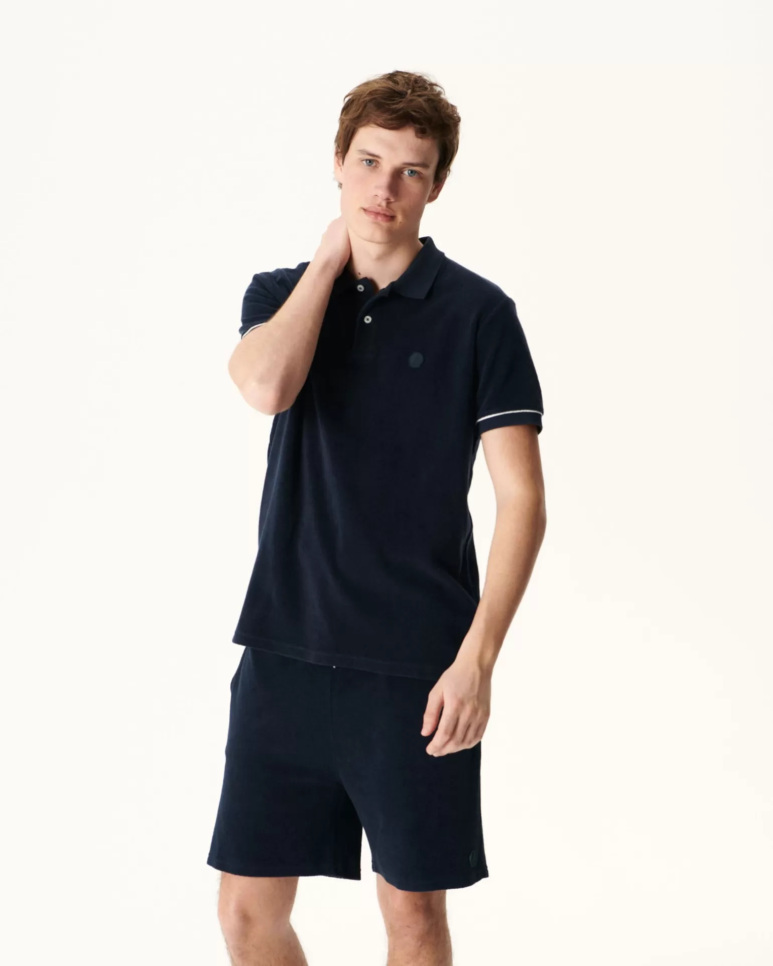 Vêtements*JOTT Polo Eponge Marine Neil 104 Navy