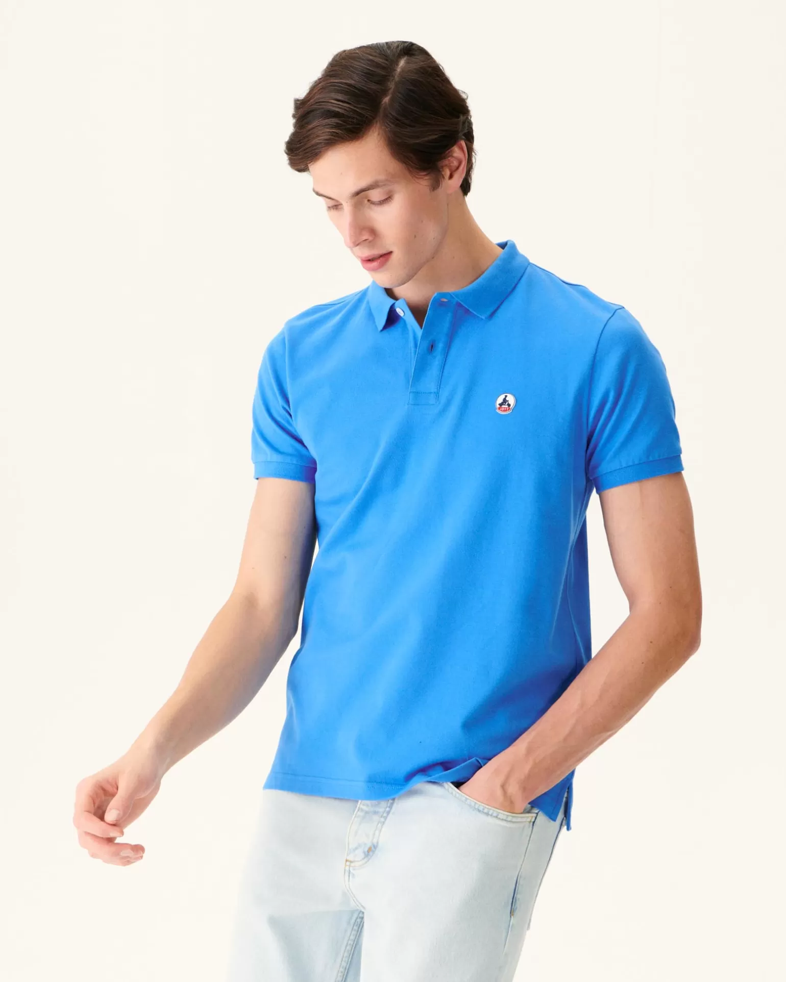 Vêtements*JOTT Polo Homme En Coton Biologique Azur Marbella 183 Azure