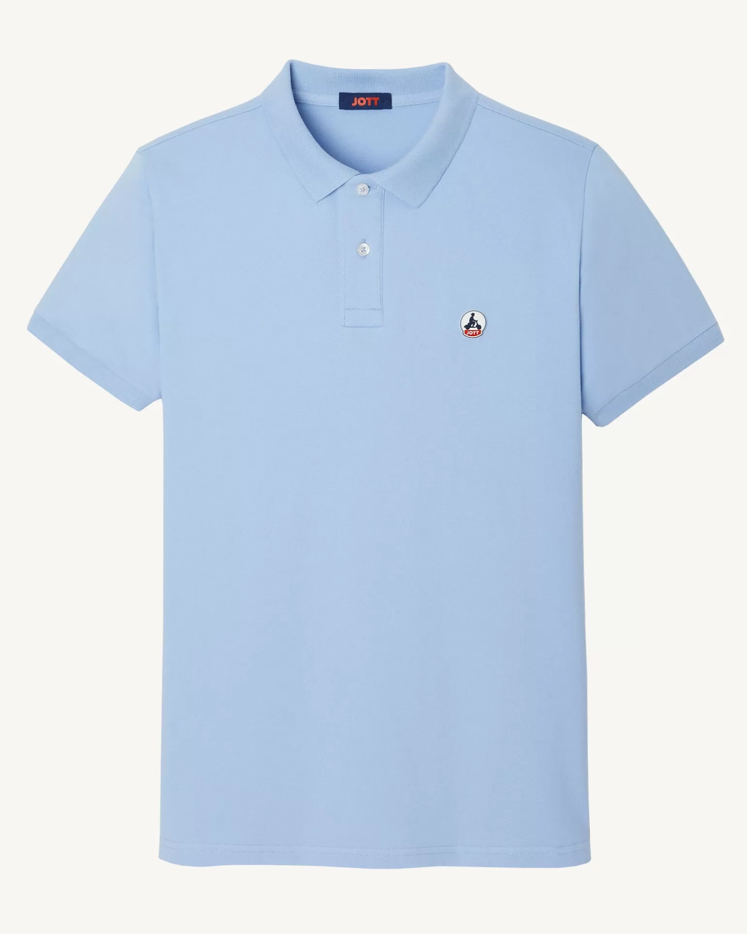 Vêtements*JOTT Polo Homme En Coton Biologique Bleu Clair Marbella 180 Soft Blue
