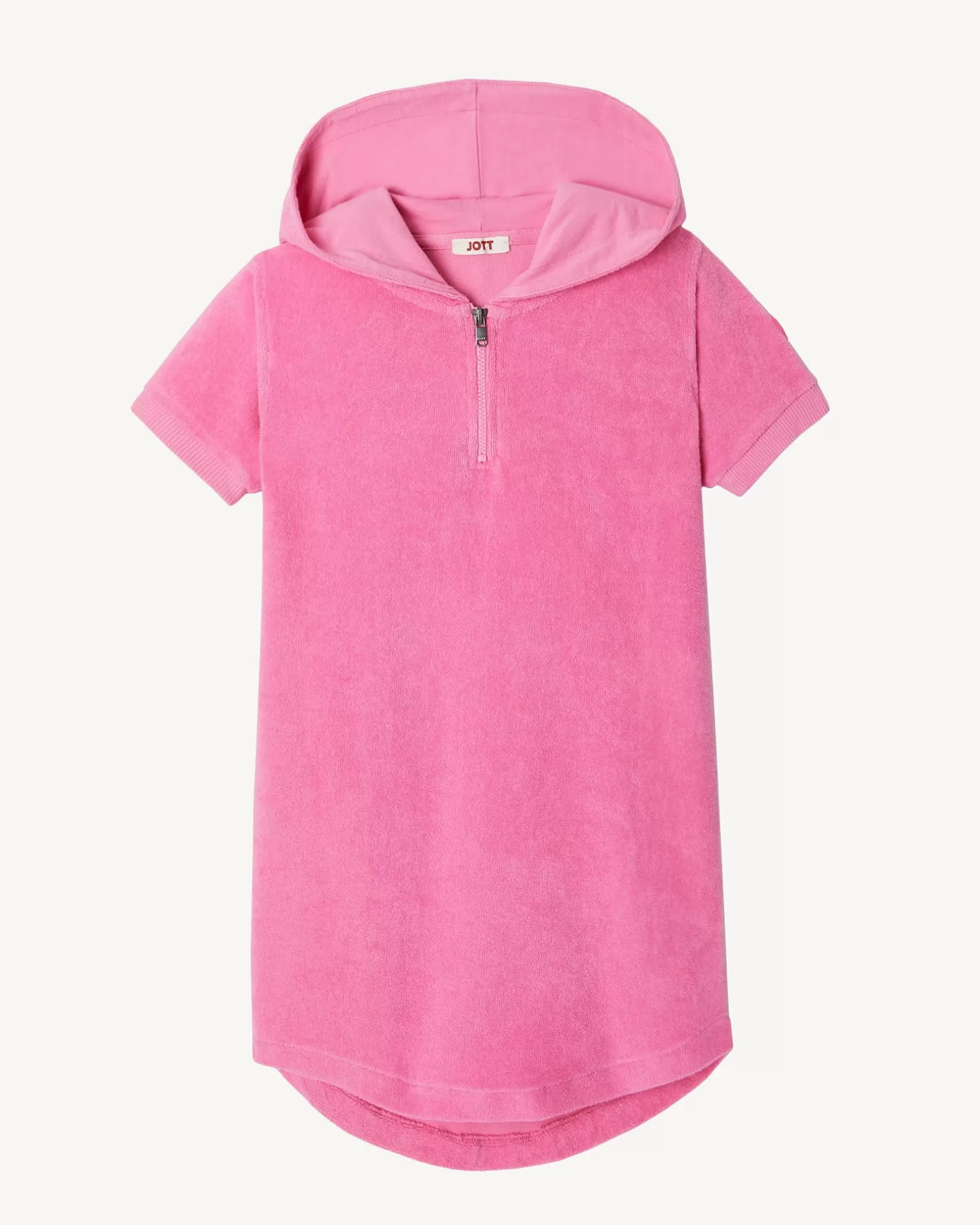 Vêtements*JOTT Robe Eponge A Capuche Rose Intense Enfant Mini 457 Wild Rose