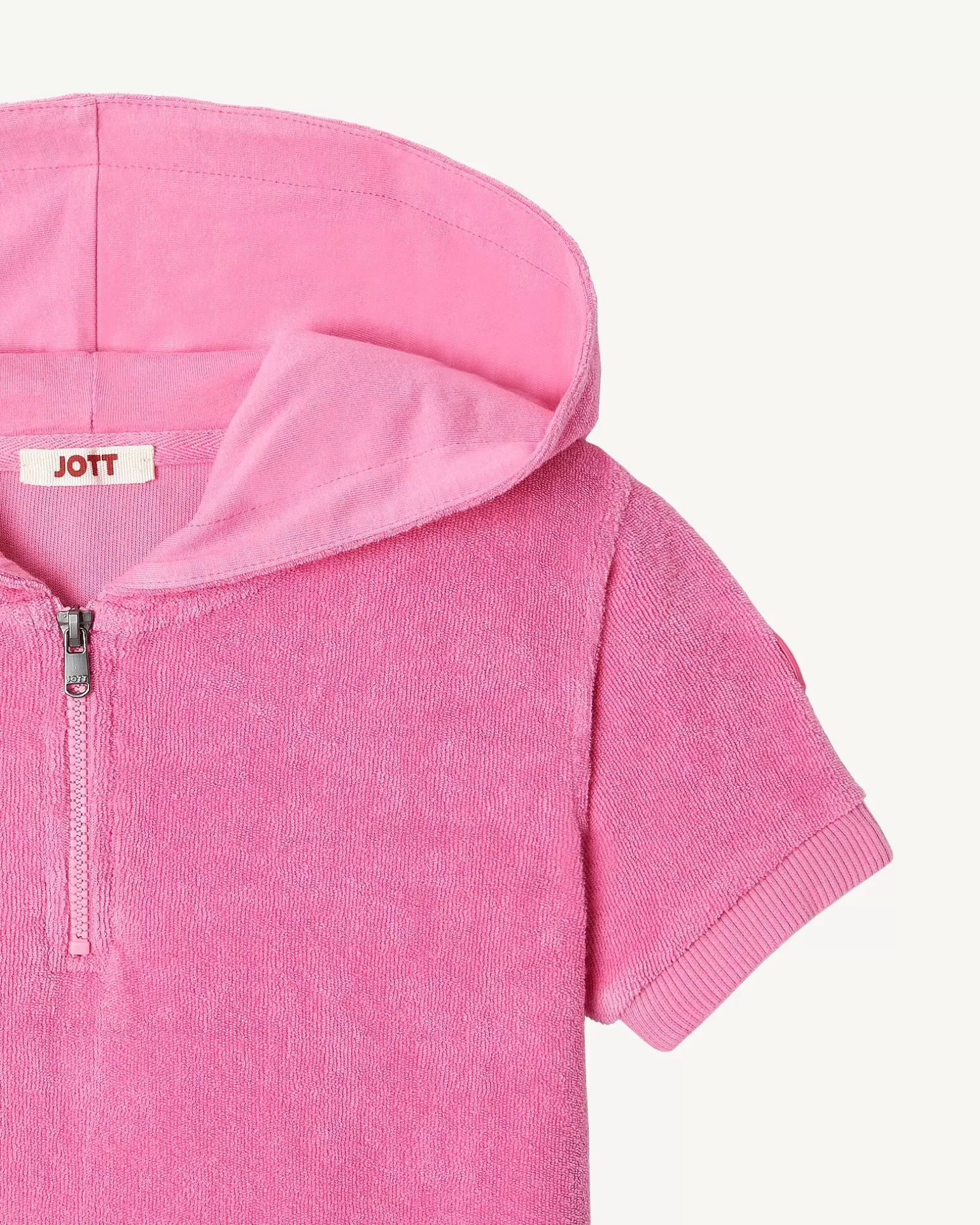 Vêtements*JOTT Robe Eponge A Capuche Rose Intense Enfant Mini 457 Wild Rose
