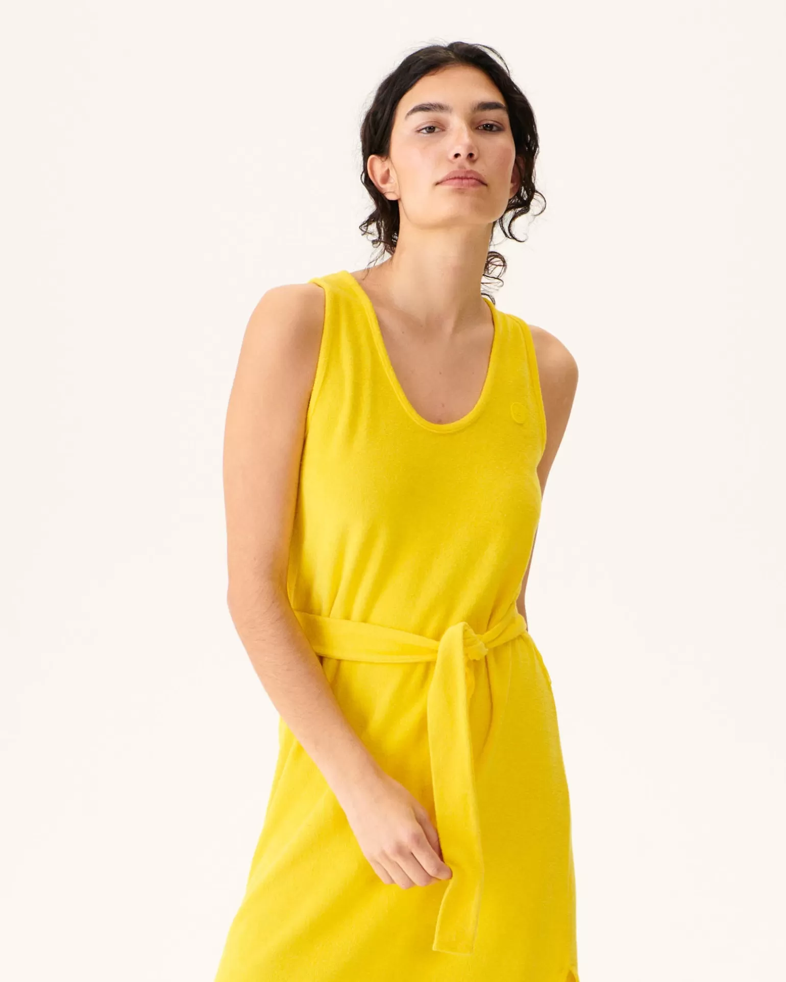 Vêtements*JOTT Robe Longue Ceinturee Eponge Citron Ibiza 631 Lemon