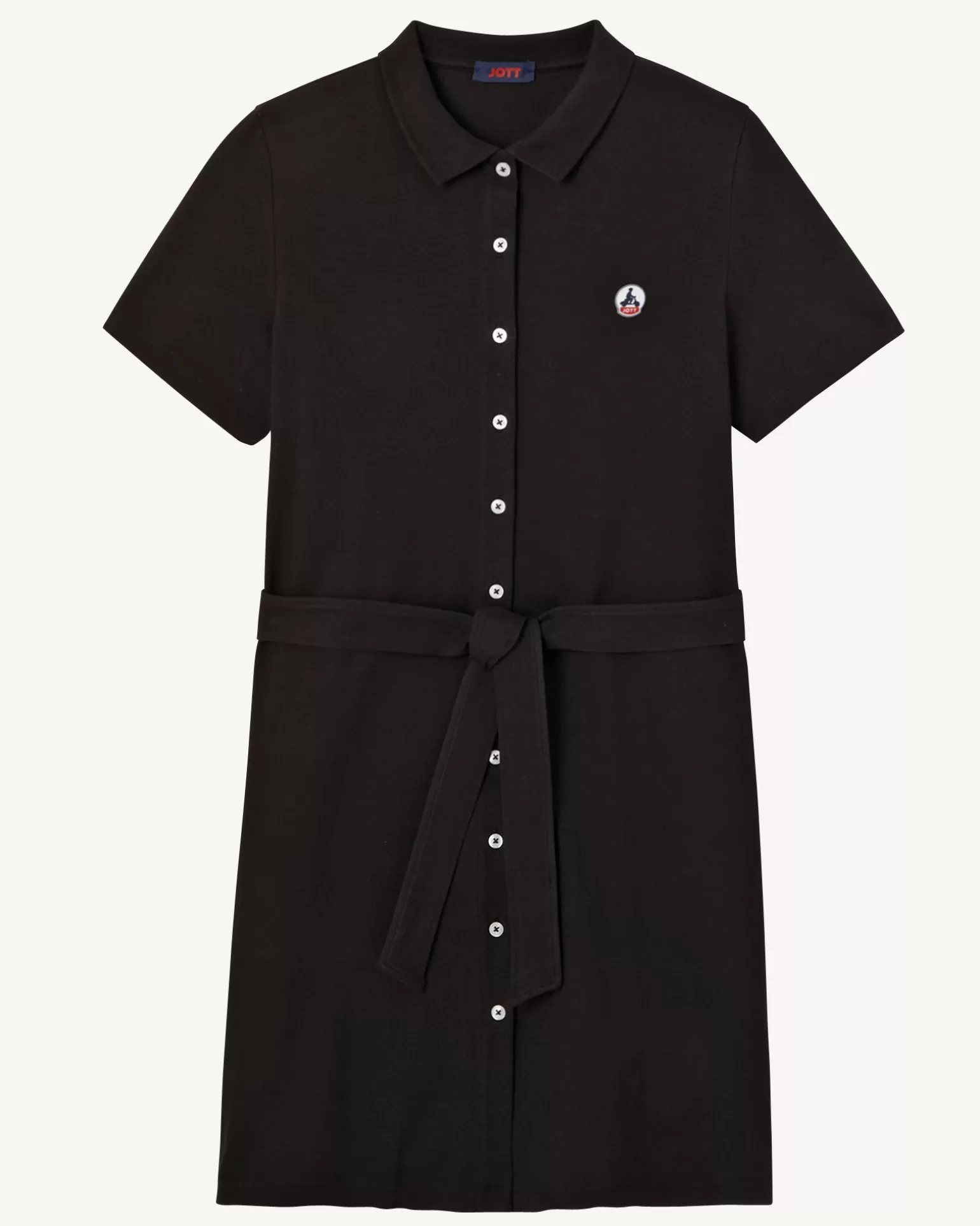 Vêtements*JOTT Robe Polo Femme En Coton Biologique Noir Valencia 999 Black