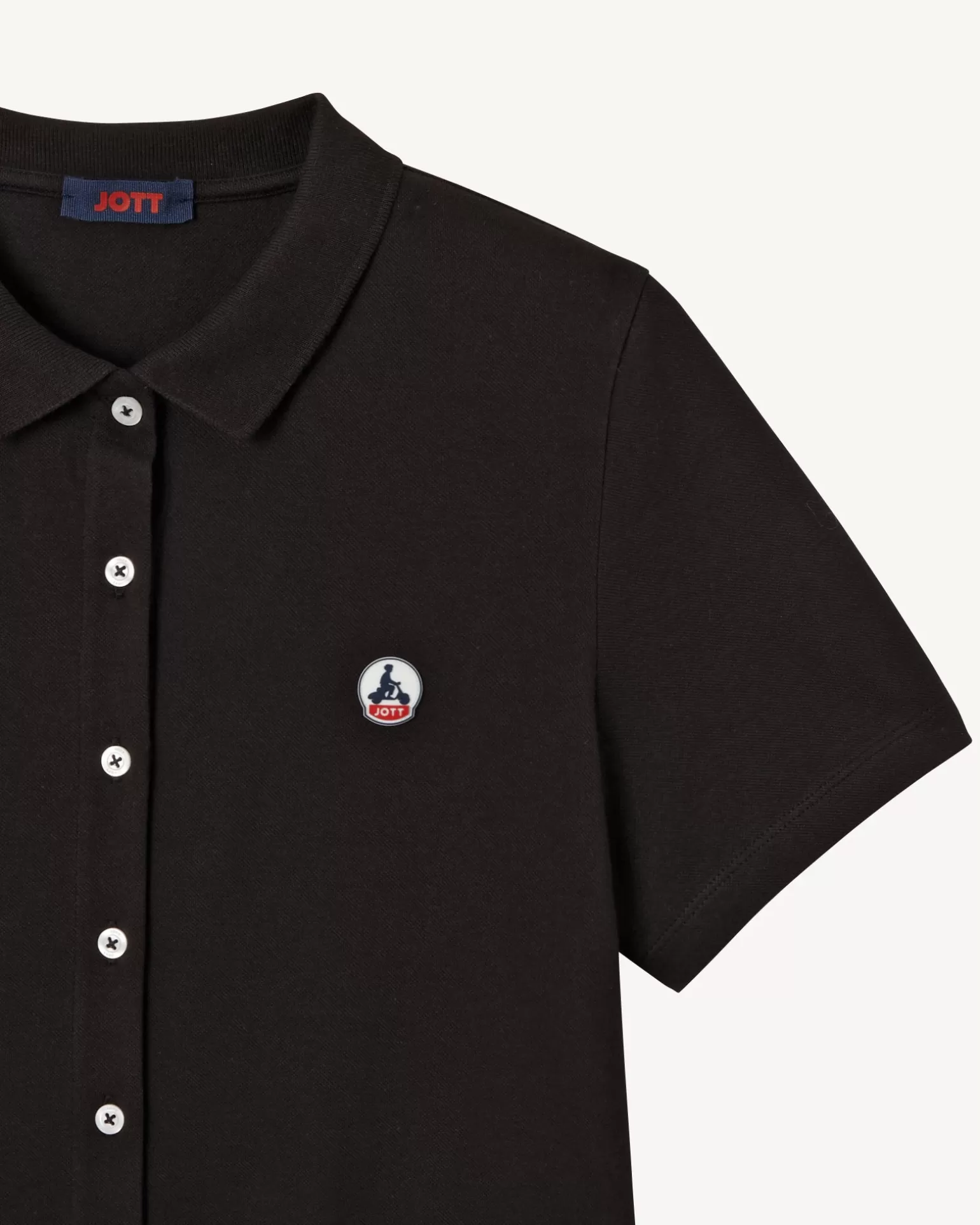 Vêtements*JOTT Robe Polo Femme En Coton Biologique Noir Valencia 999 Black