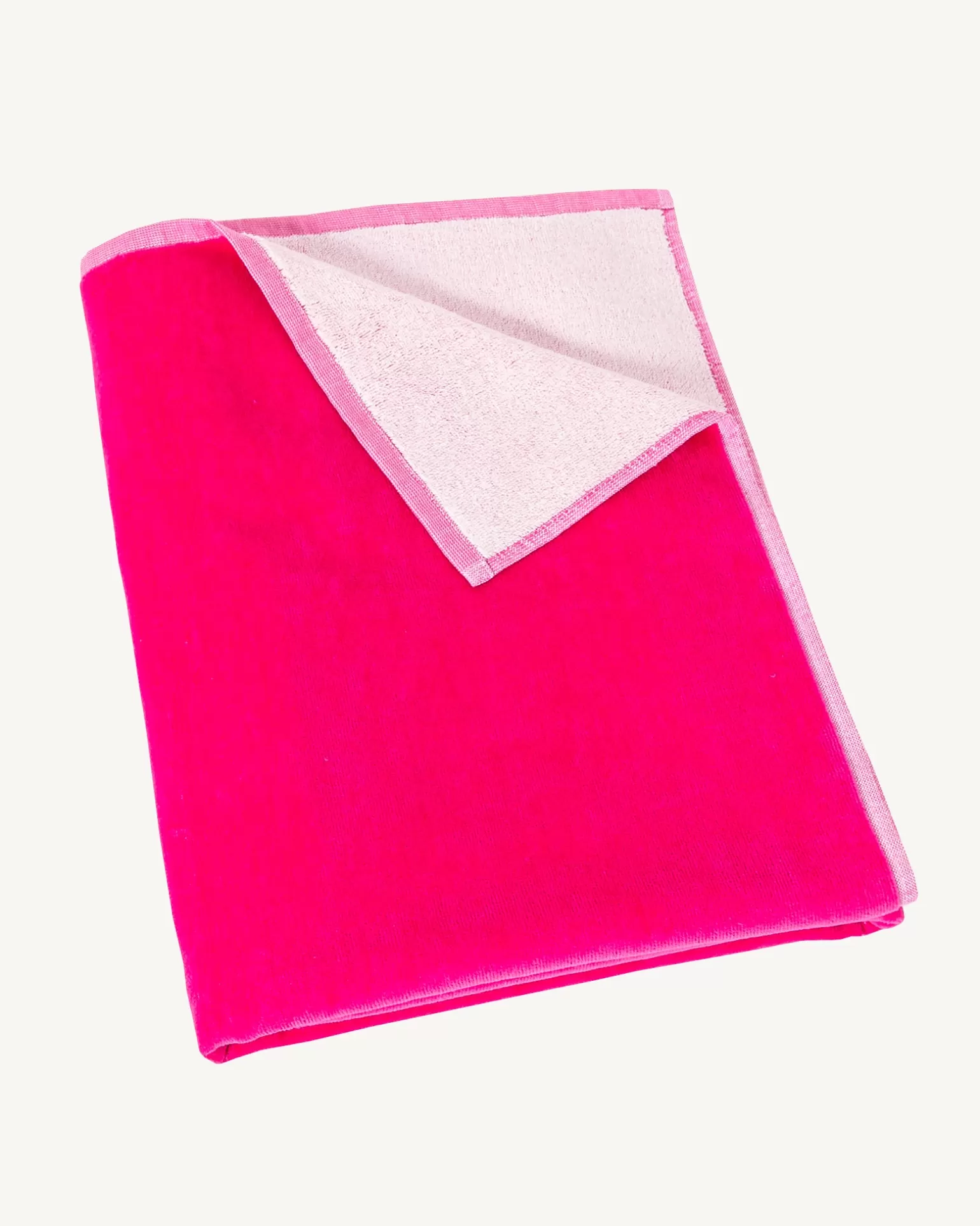 Accessoires*JOTT Serviette De Plage En Eponge Rose Intense Beach 457 Wild Rose