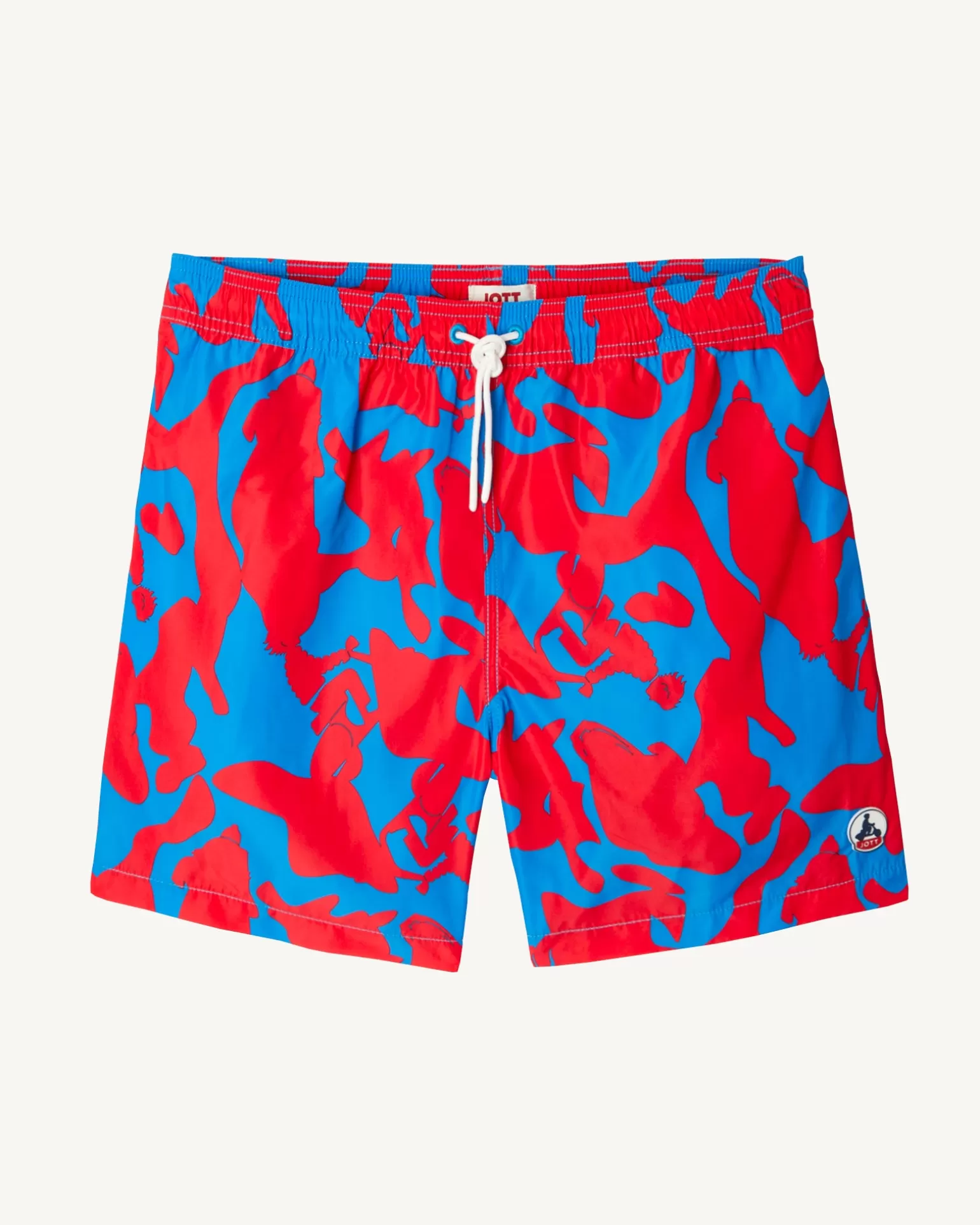 Vêtements*JOTT Short De Bain Camo Azur/Rouge Intense Biarritz 1832 Camo Azure / Fire
