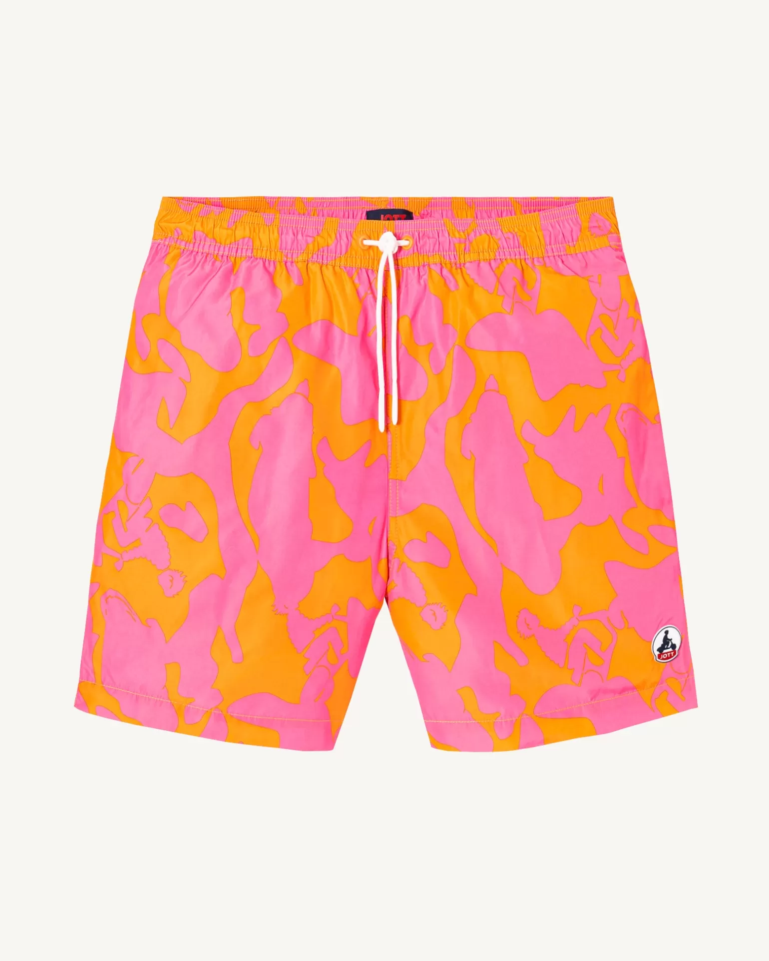 Vêtements*JOTT Short De Bain Camo Rose Intense/Abricot Biarritz 4572 Camo Wild Rose / Apricot