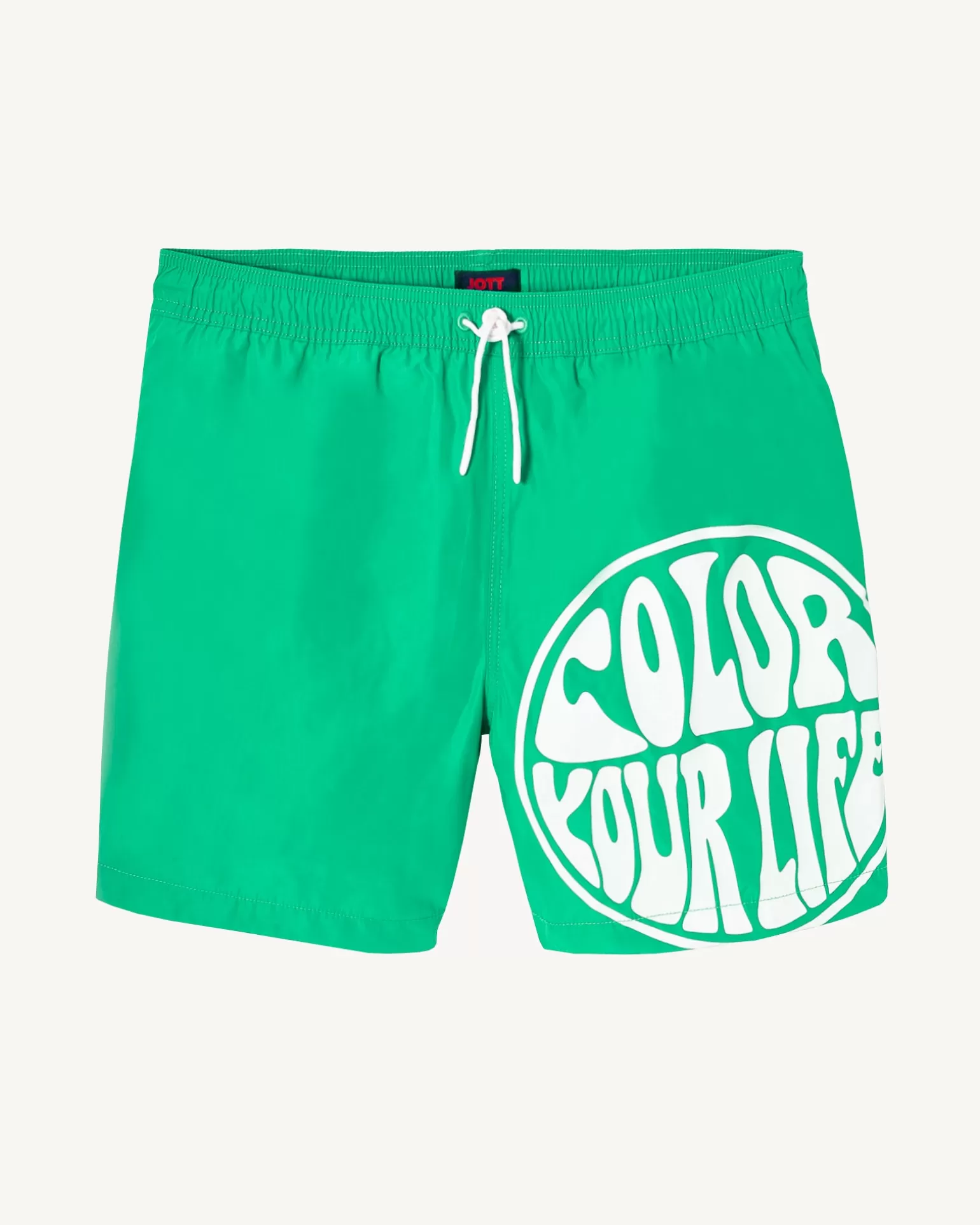 Vêtements*JOTT Short De Bain Vert/Funday Blanc Biarritz 2432 Poppy Green /Funday White