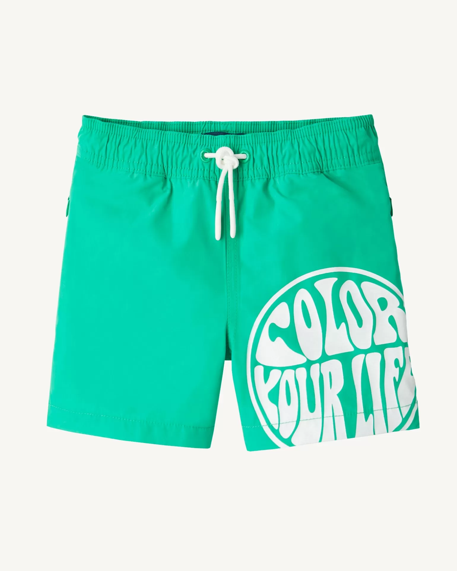 Vêtements*JOTT Short De Bain Vert/Funday Blanc Enfant Cassis 2432 Poppy Green /Funday White