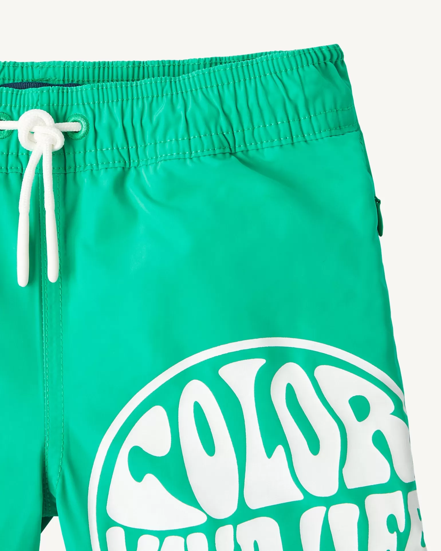 Vêtements*JOTT Short De Bain Vert/Funday Blanc Enfant Cassis 2432 Poppy Green /Funday White