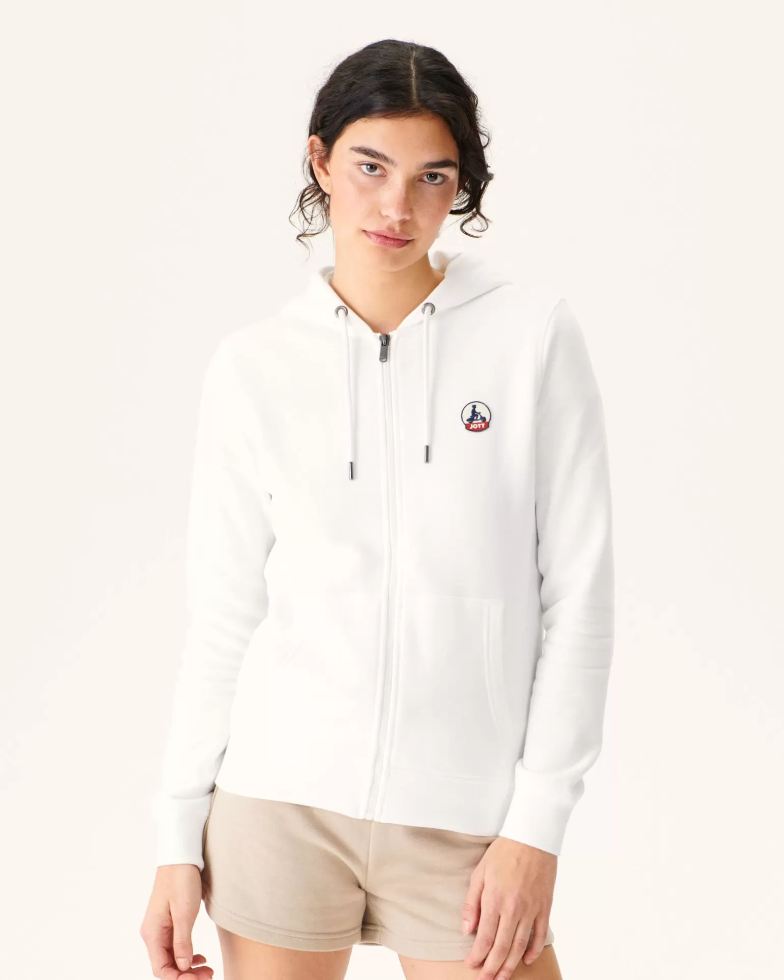 Vêtements*JOTT Sweat A Capuche Femme En Coton Biologique Blanc Oaxaca 901 Blanc