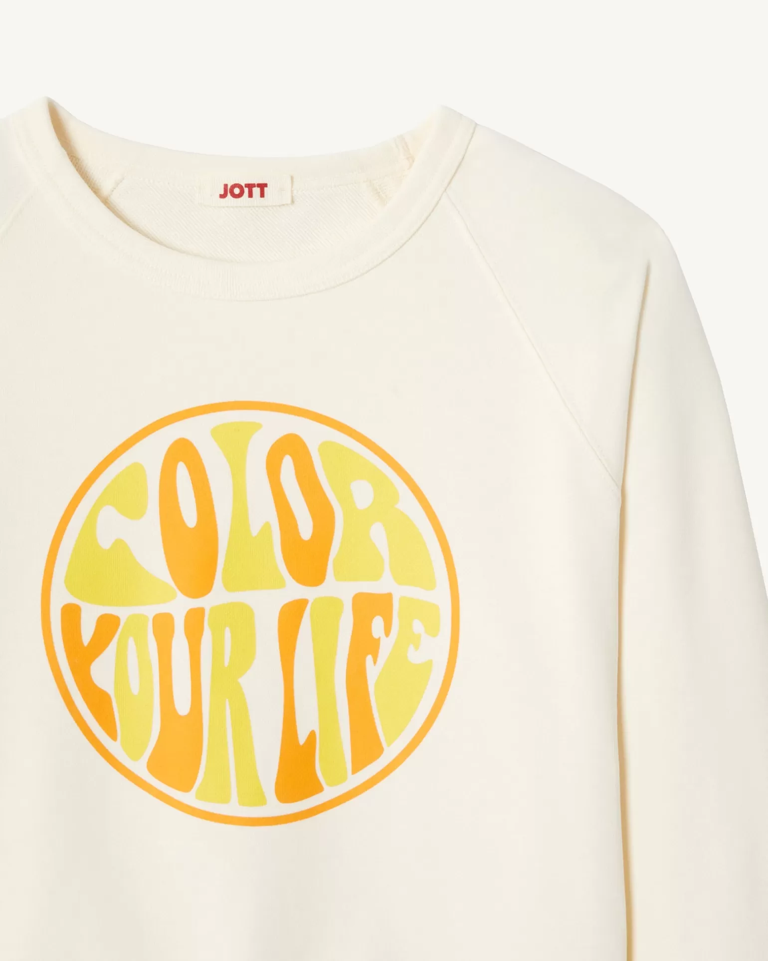 Vêtements*JOTT Sweat A Imprime Femme En Coton Biologique Ecru Parati 895 Off-White
