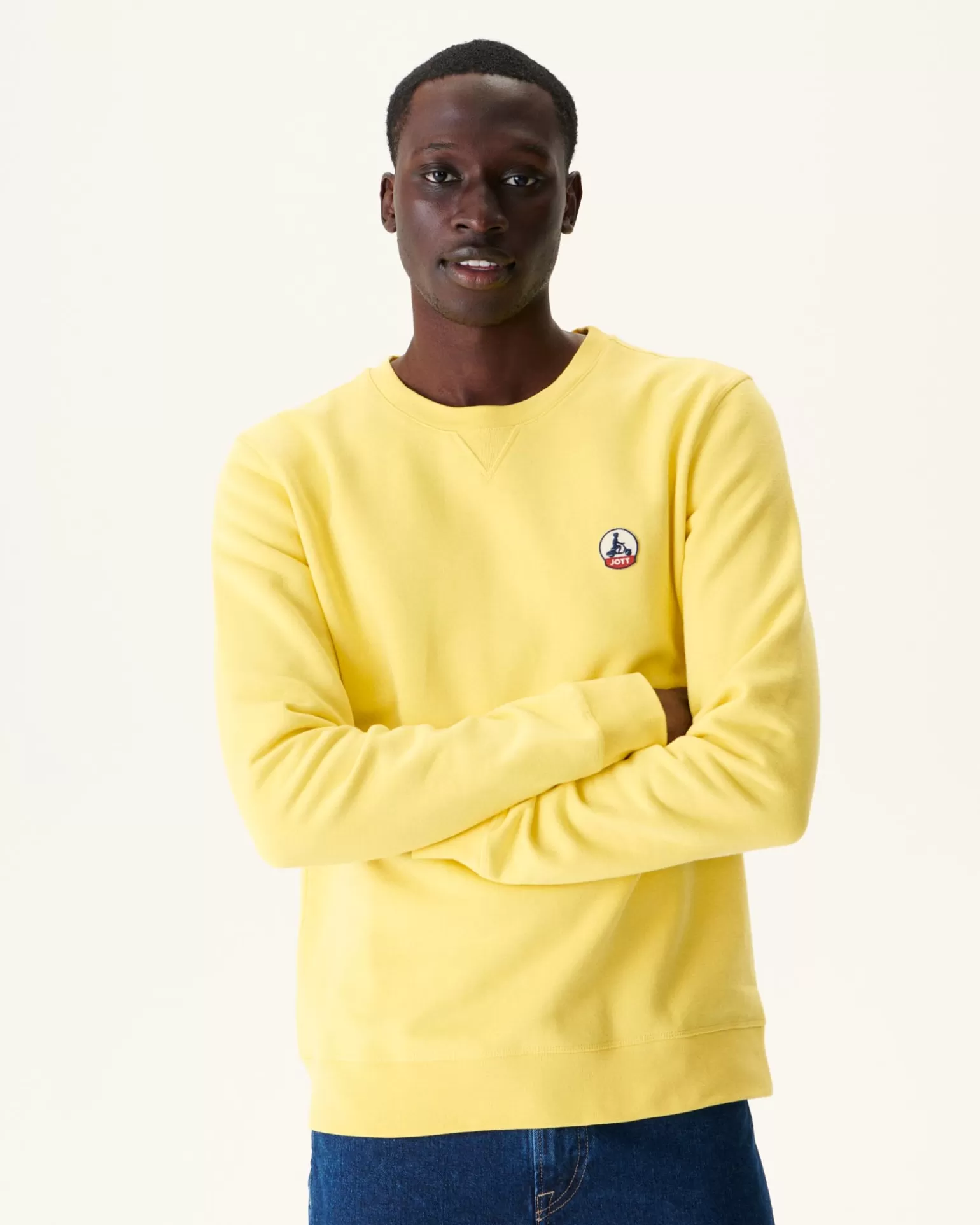 Vêtements*JOTT Sweat Homme En Coton Biologique Jaune Clair Braga 627 Soft Yellow