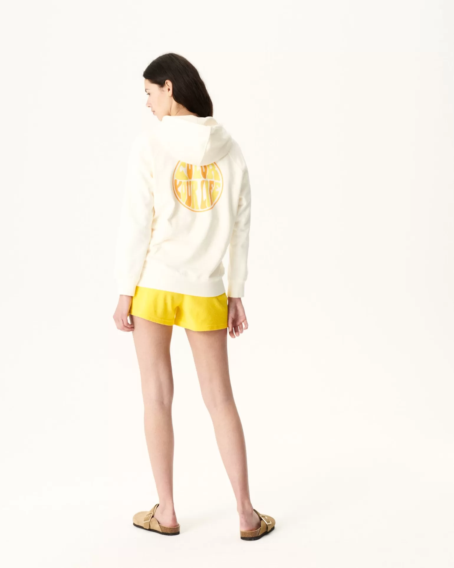 Vêtements*JOTT Sweat Molleton A Capuche Femme En Coton Biologique Ecru Monteria 895 Off-White