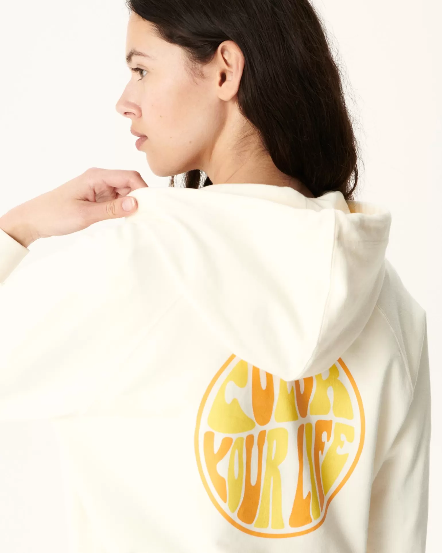 Vêtements*JOTT Sweat Molleton A Capuche Femme En Coton Biologique Ecru Monteria 895 Off-White