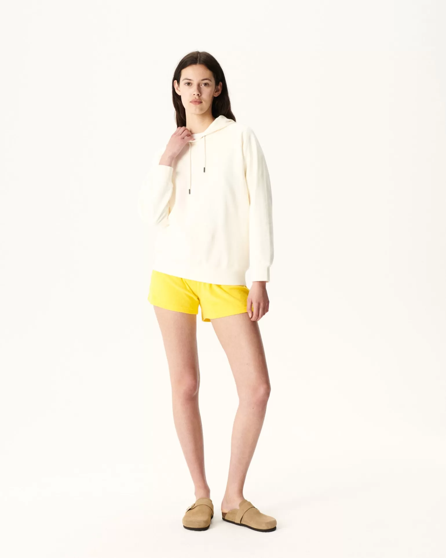 Vêtements*JOTT Sweat Molleton A Capuche Femme En Coton Biologique Ecru Monteria 895 Off-White