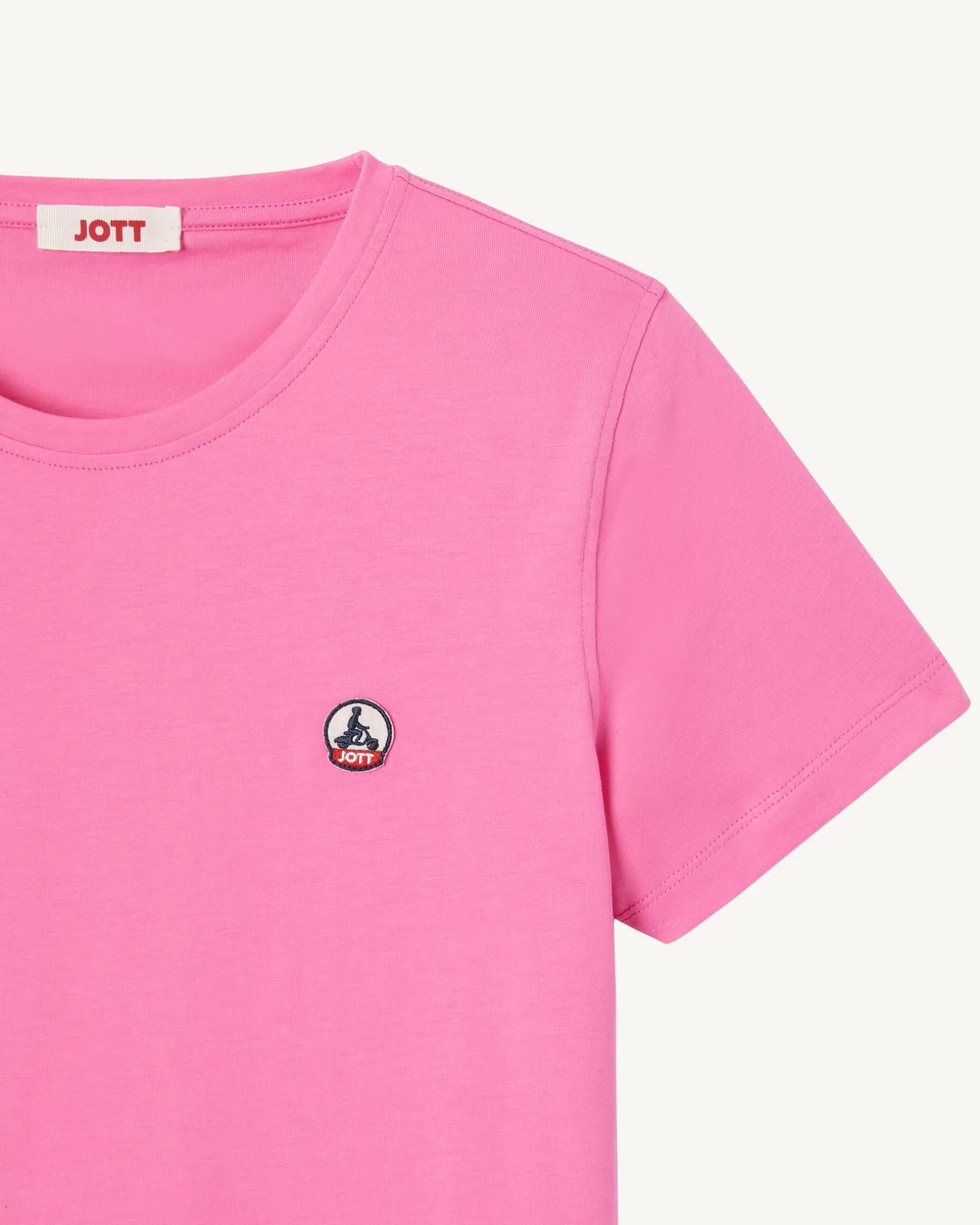 Vêtements*JOTT T-Shirt A Col Rond Femme En Coton Biologique Rose Intense Rosas 457 Wild Rose