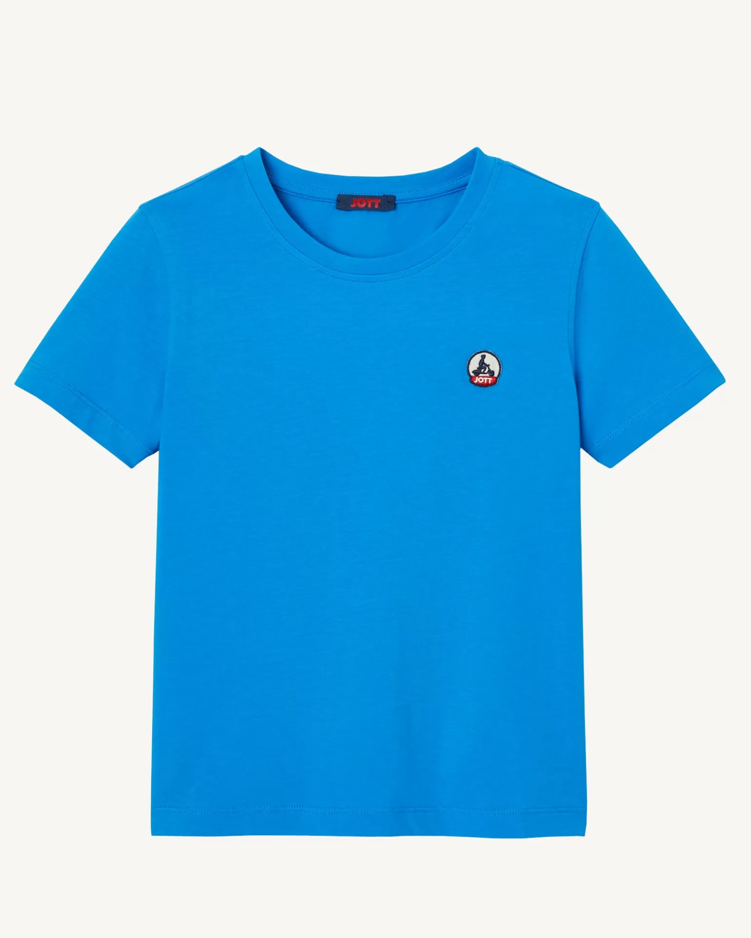 Vêtements*JOTT T-Shirt Enfant En Coton Biologique Col Rond Azur Rio 183 Azure