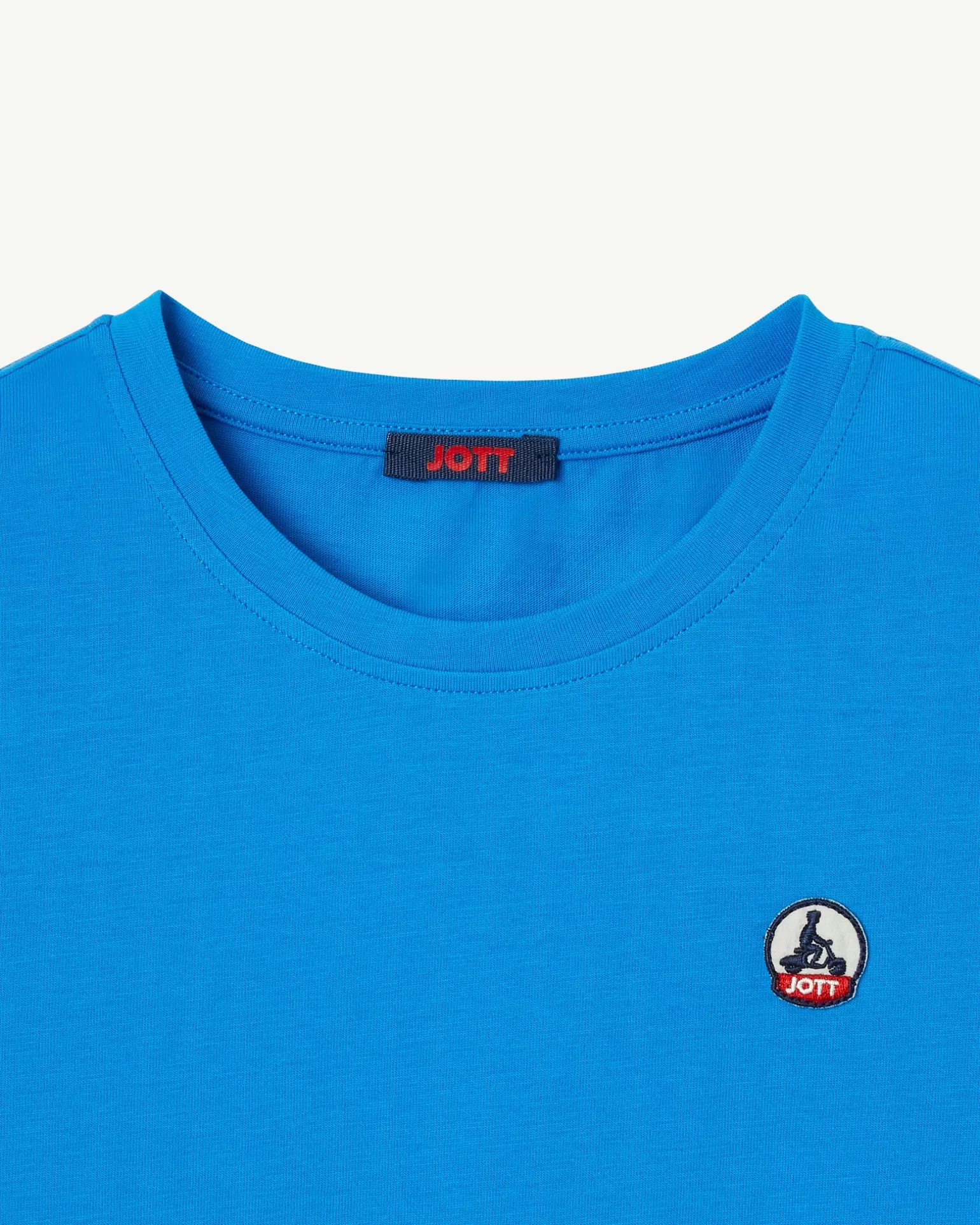 Vêtements*JOTT T-Shirt Enfant En Coton Biologique Col Rond Azur Rio 183 Azure
